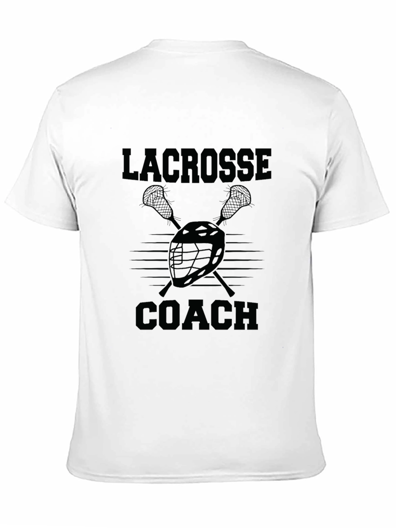 Black Lacrosse Coach Graphic Tee - Black Cotton T-Shirt view 11