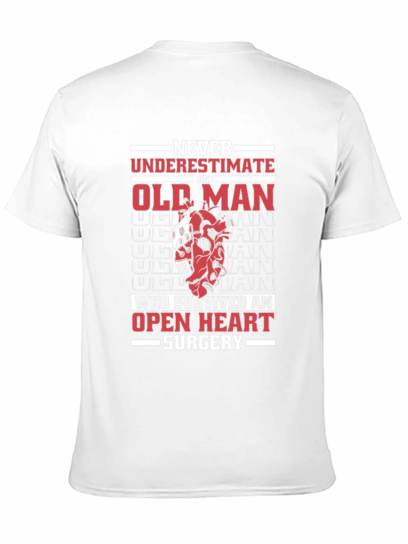 Black Never Underestimate Old Man Open Heart Surgery T-Shirt view 11