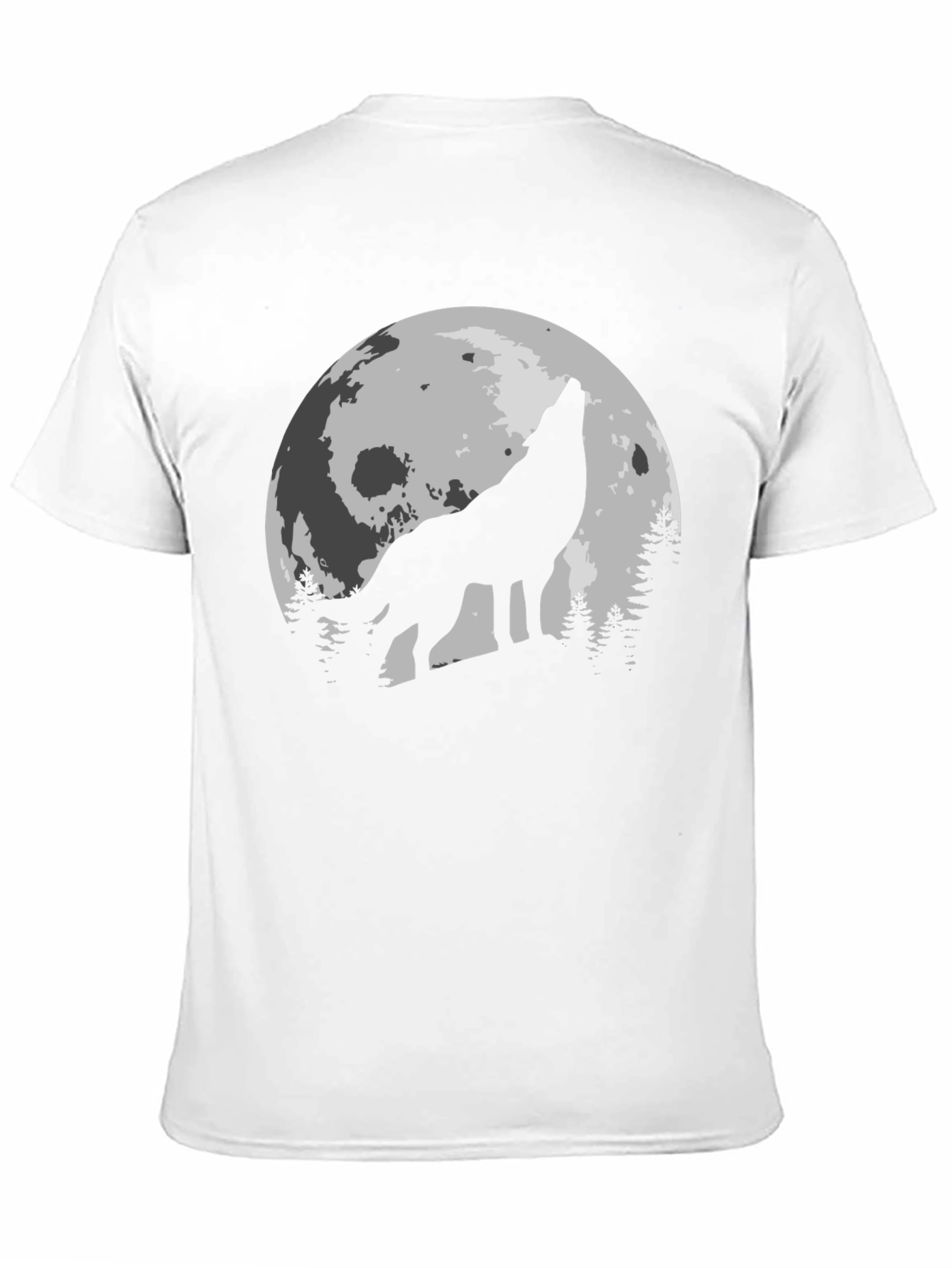 Black Wolf Moon Graphic Tee - Black Cotton Blend view 11