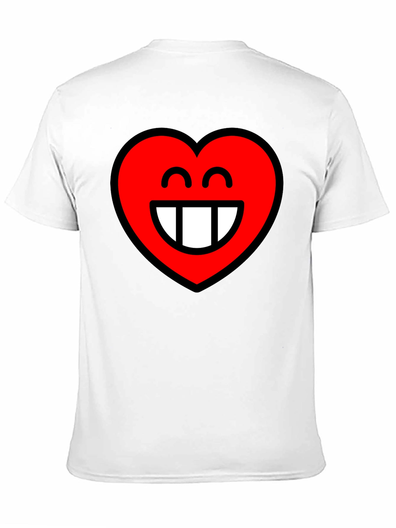 Black Heart Smile Graphic Black T-Shirt view 11