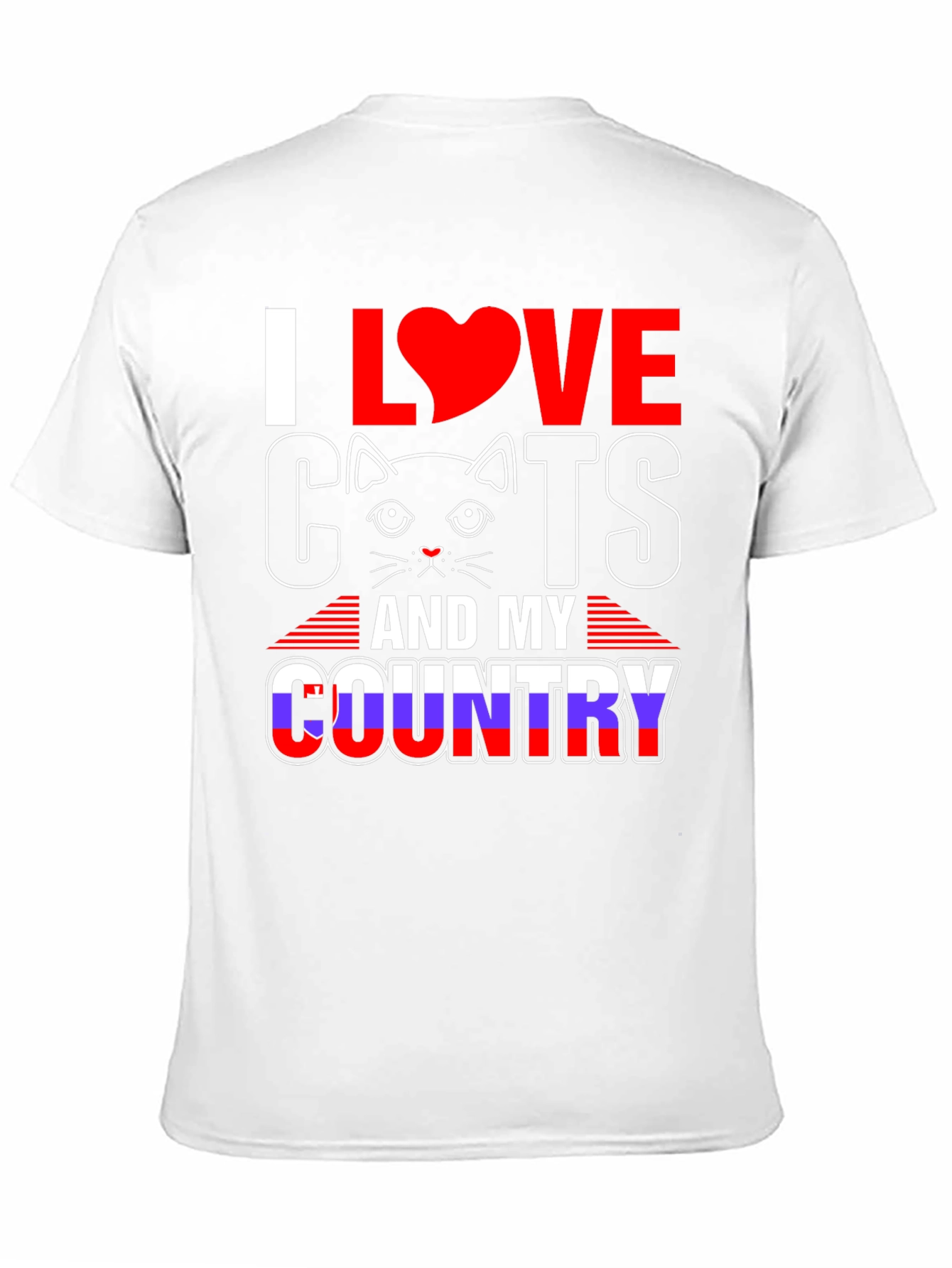 Black I Love Cats and My Country Graphic Tee view 11