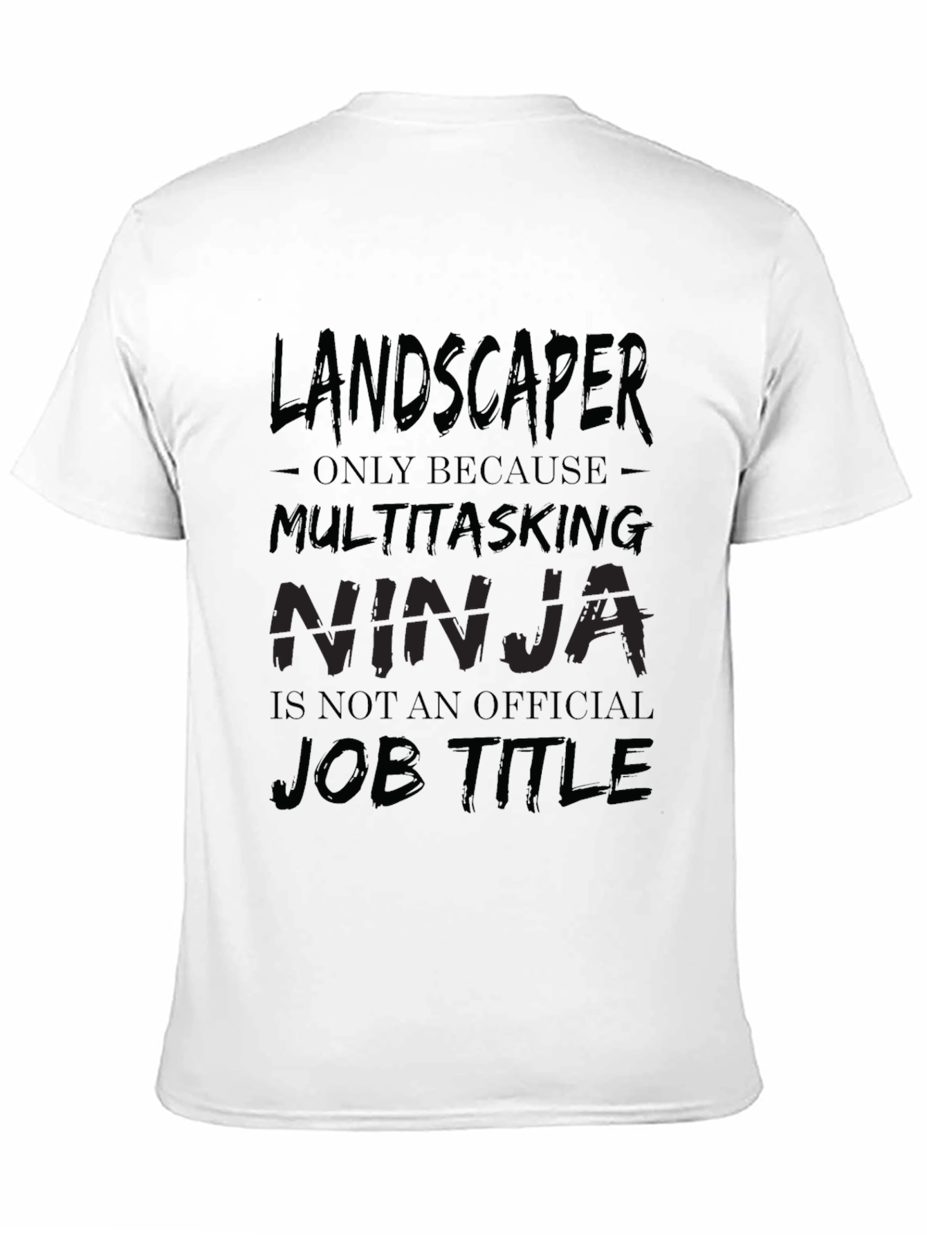 Black Landscaper Ninja Black Cotton T-Shirt view 11