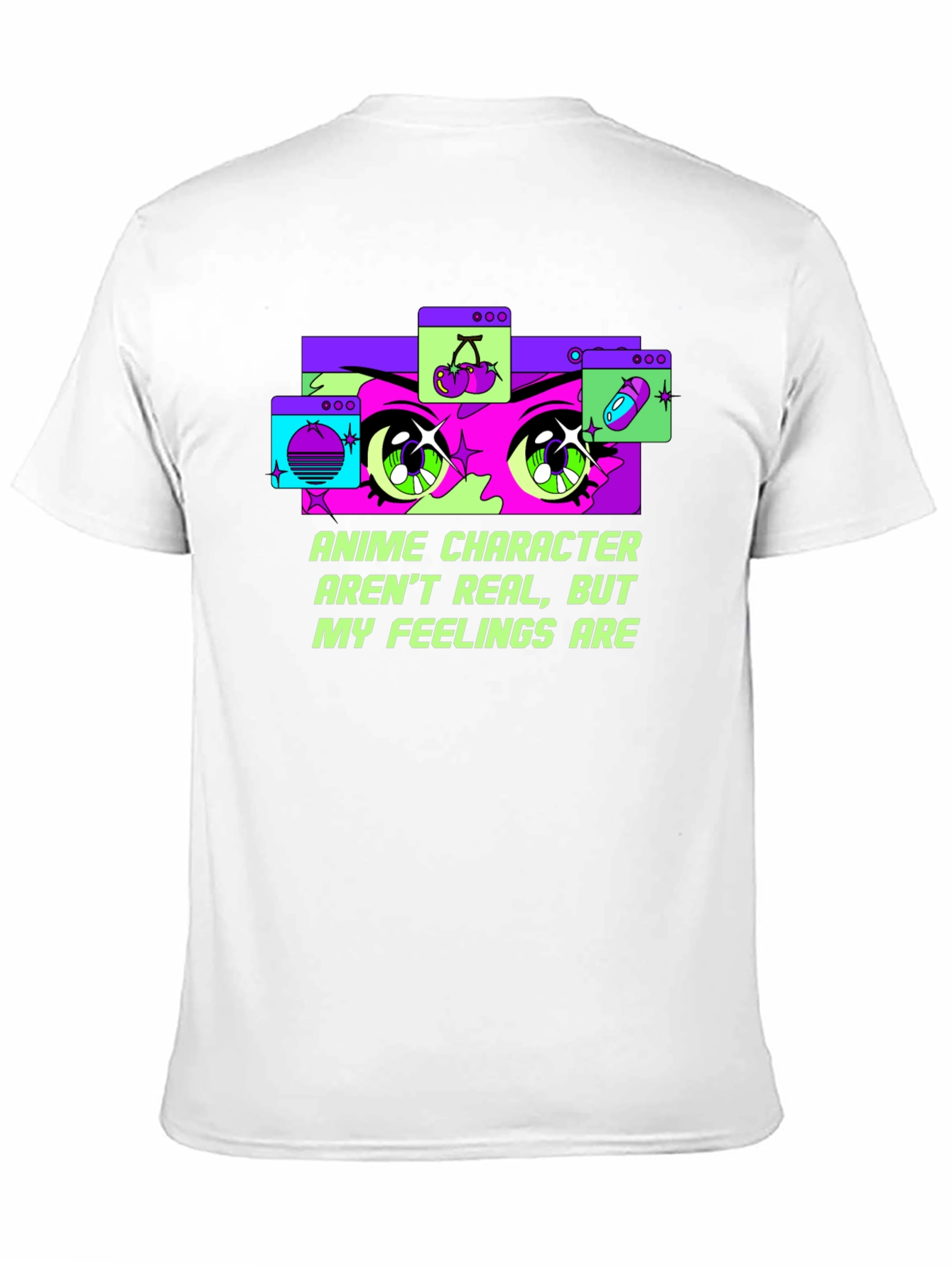 Black Anime Feelings Graphic Tee view 11