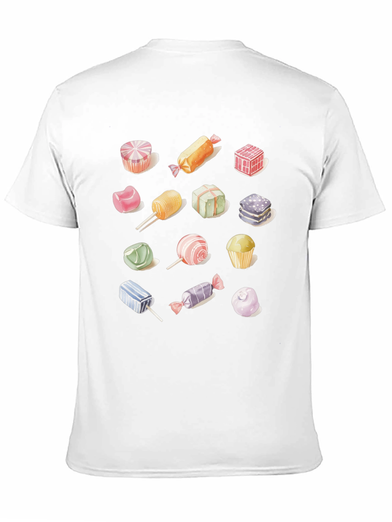 Black Sweet Treats T-Shirt: Candy Collection Design view 11