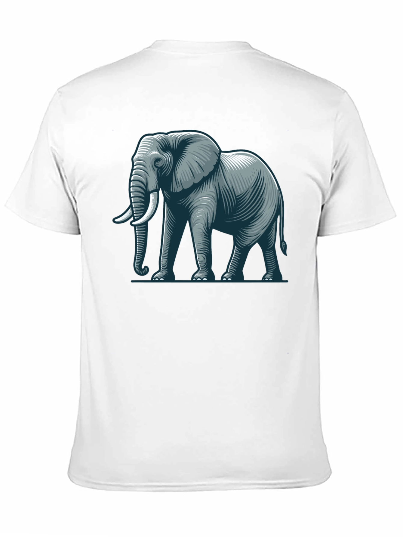 Black Elephant Graphic T-Shirt - Black Cotton Tee view 11