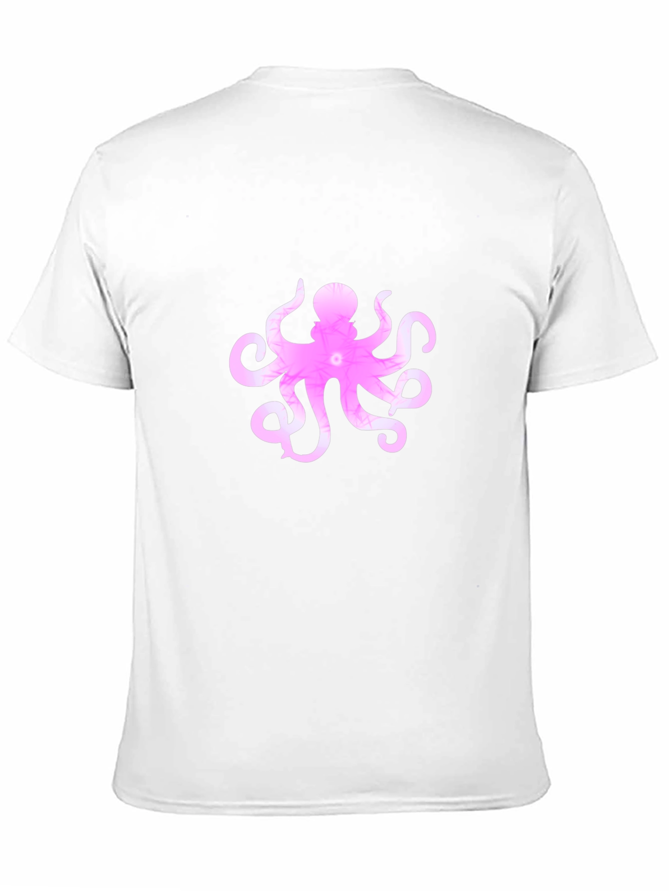 Men's Black T-Shirt with Pink Octopus Design - 11