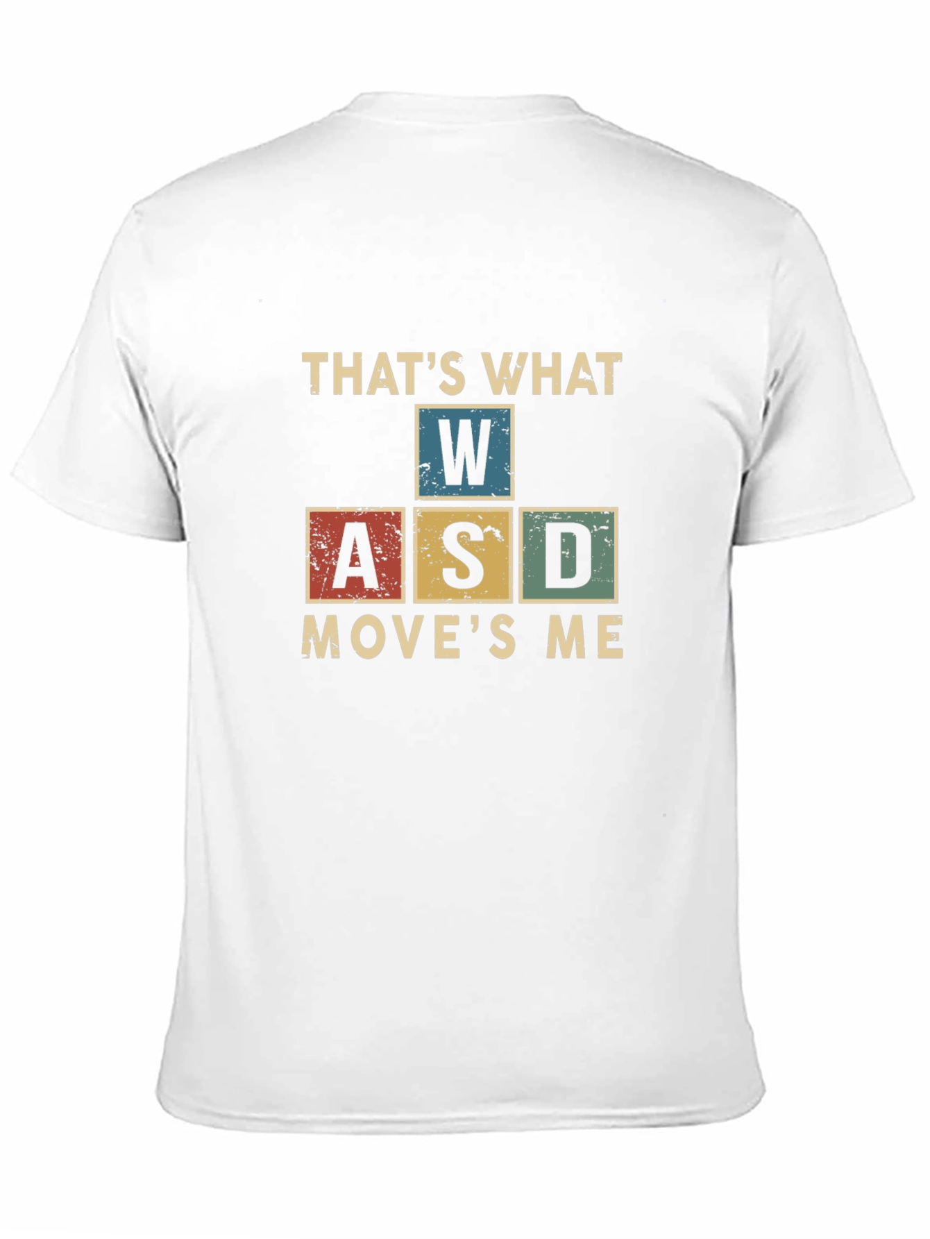Black Gamer T-Shirt - WASD Move's Me view 11