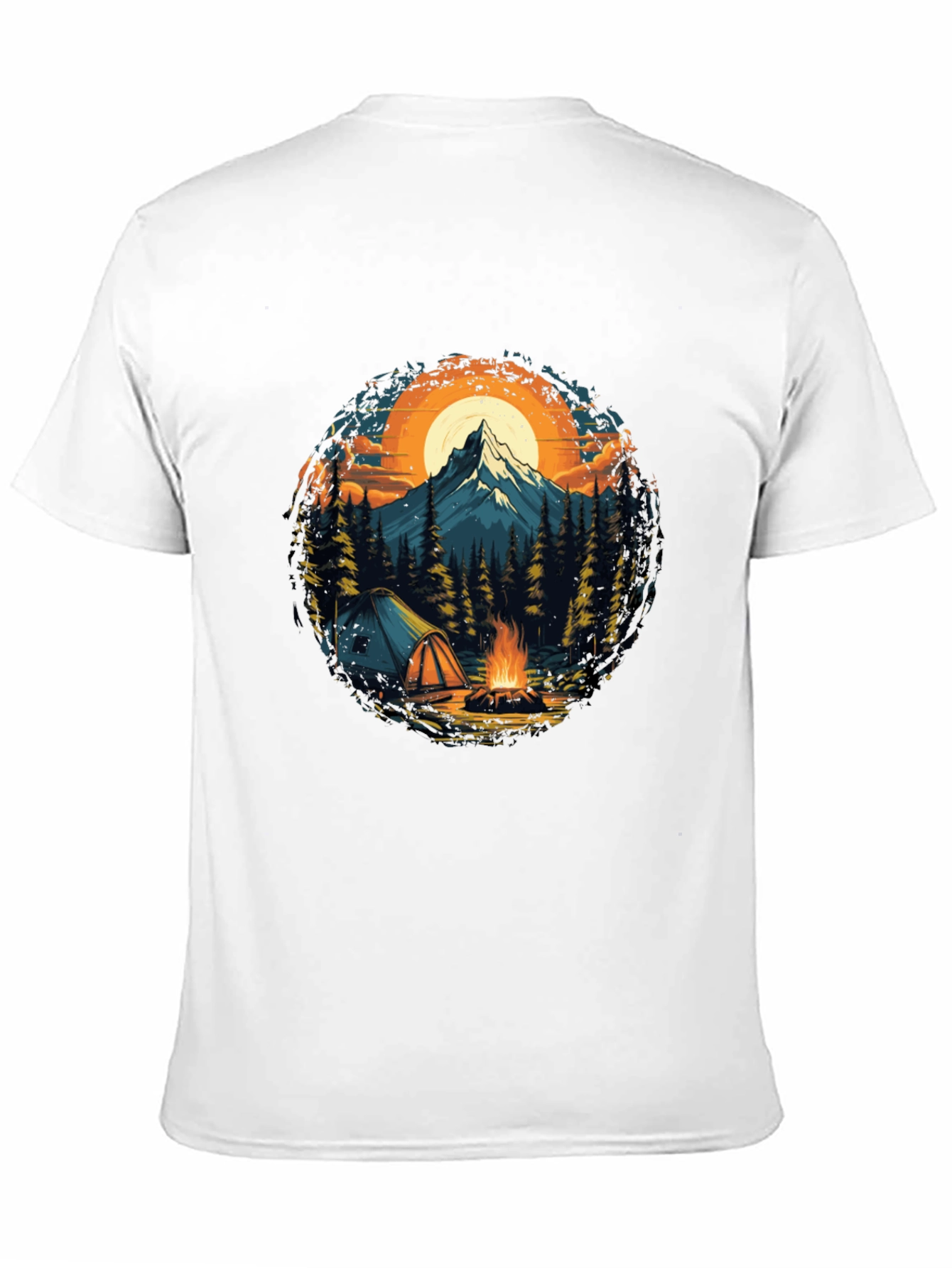 Black Outdoor Adventure T-Shirt: Camping & Mountain Design view 11