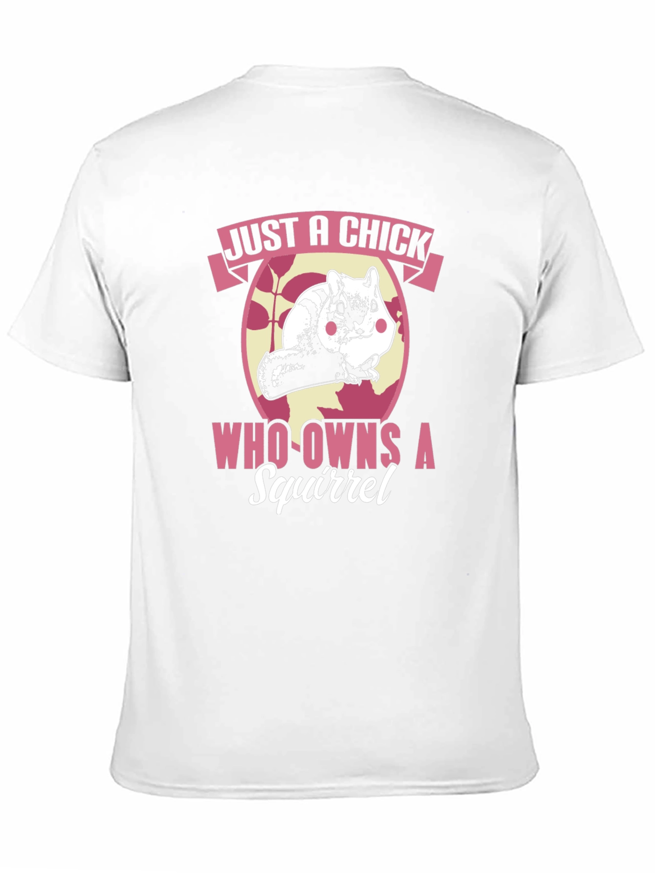 Black Just A Chick Who Owns A Squirrel T-Shirt - Novelty Graphic Tee view 11