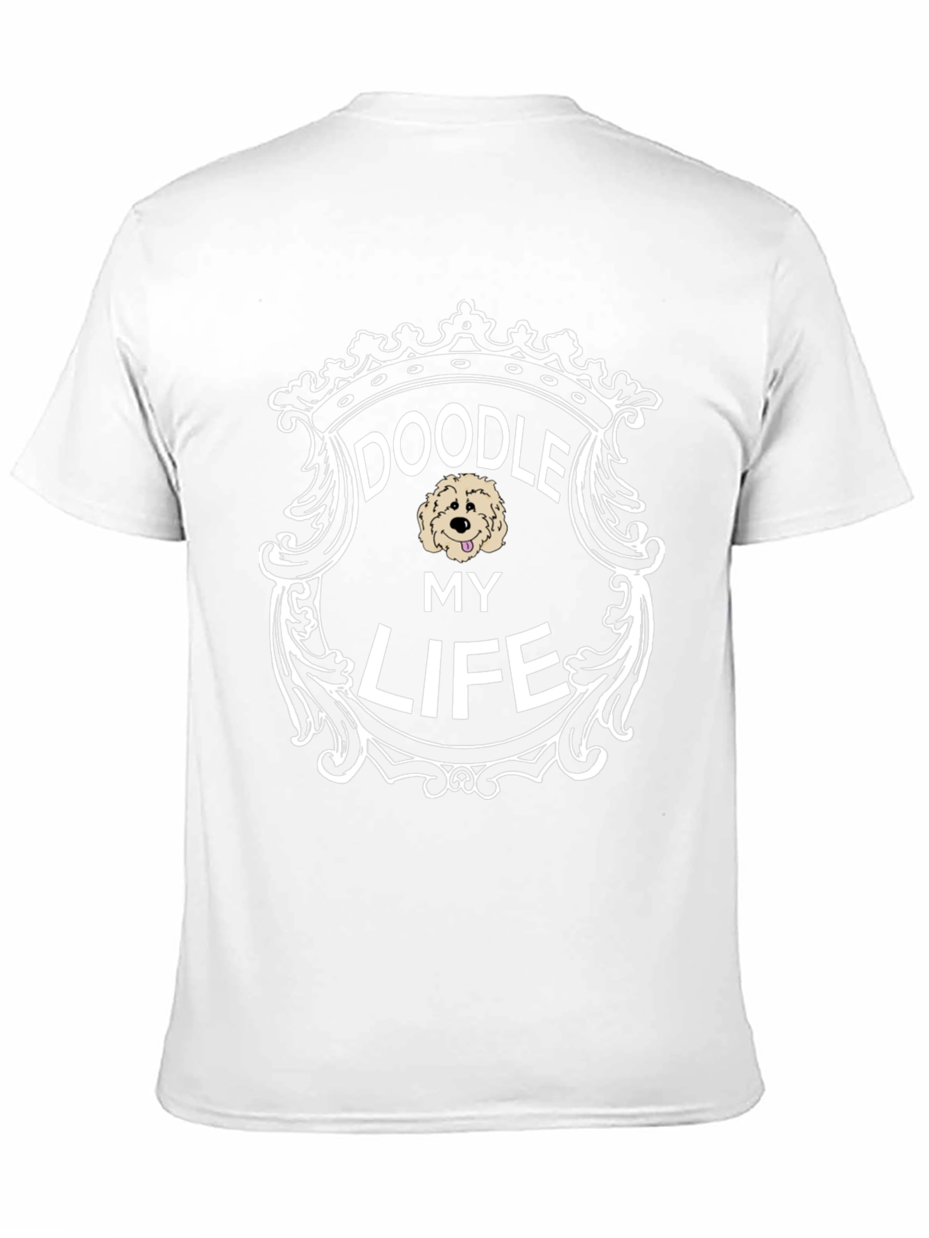 Black Doodle My Life T-Shirt - Black Crew Neck view 11