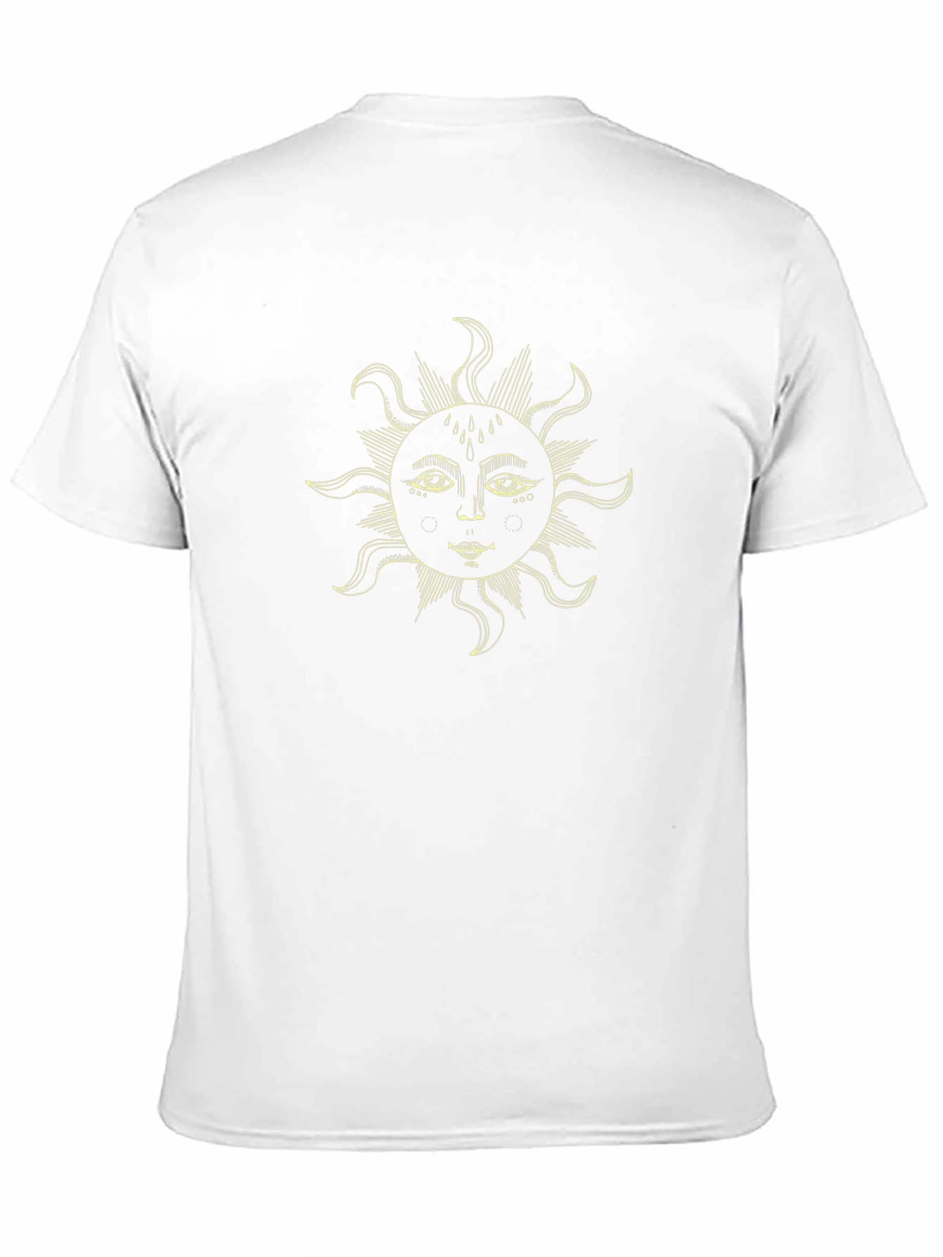 Black Celestial Sun Graphic Tee - Black Cotton T-Shirt view 11