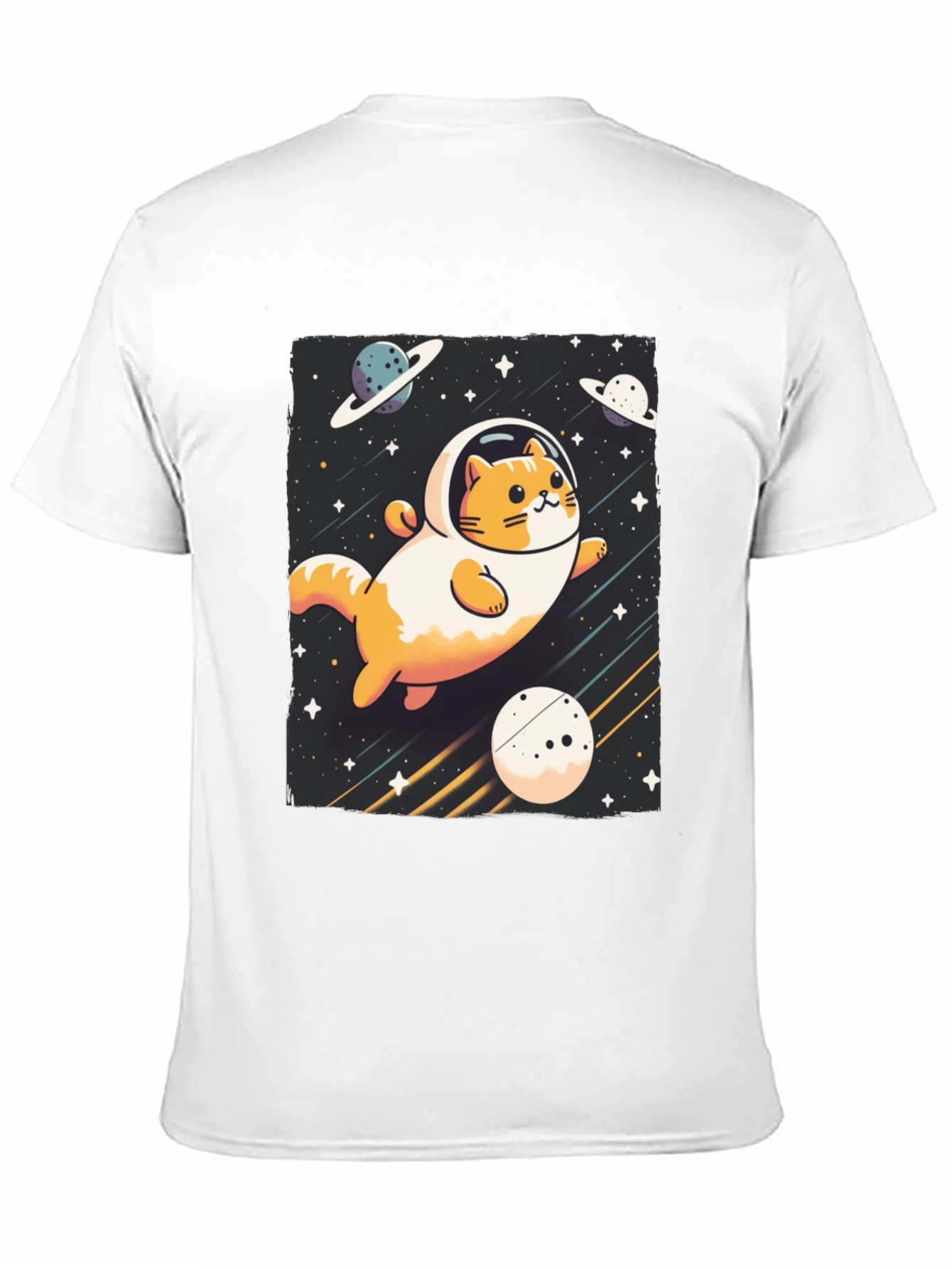 Black Space Cat T-Shirt - Galaxy Adventure Tee view 11