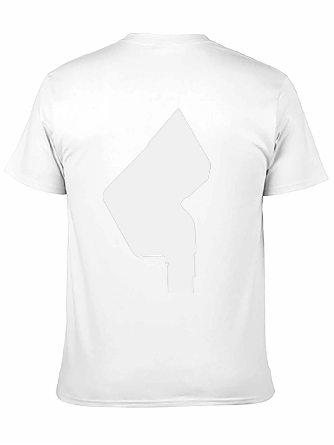 Black Modern Graphic Tee - Abstract White Design on Black Shirt view 11