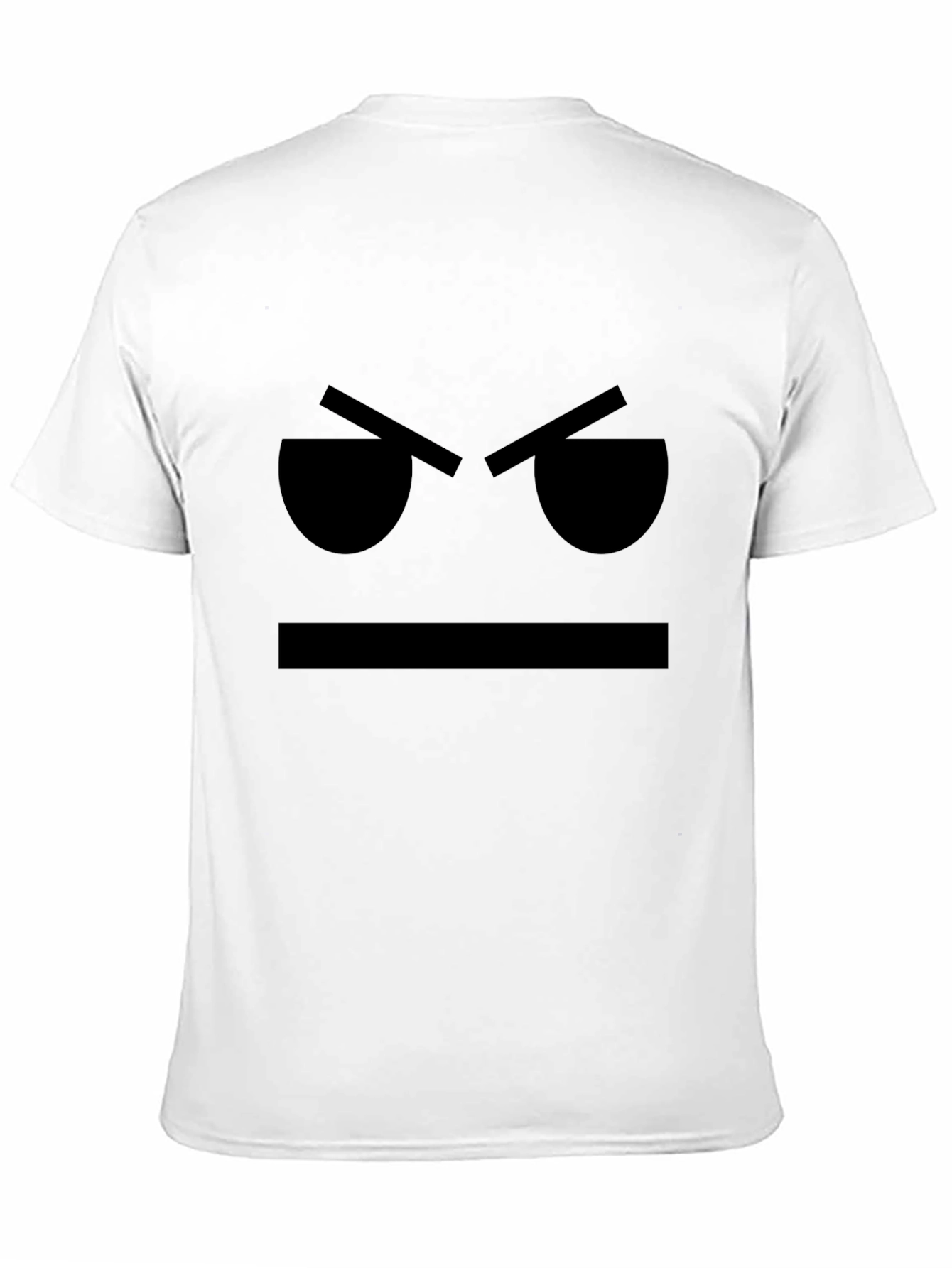 Black Grumpy Face Black T-Shirt - Express Your Mood view 11