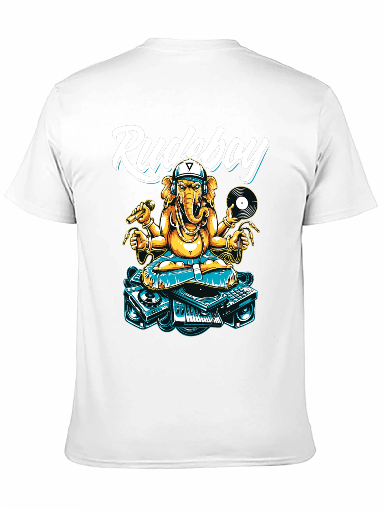 Black Rudeboy Ganesha Graphic T-Shirt view 11