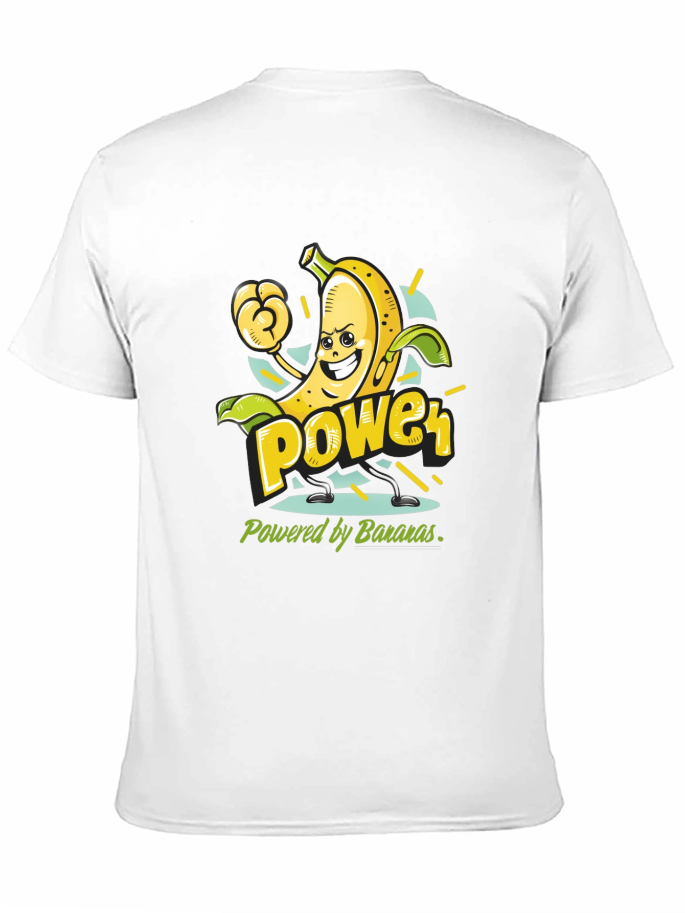 Black Banana Power T-Shirt - Fruit Cartoon Tee view 11