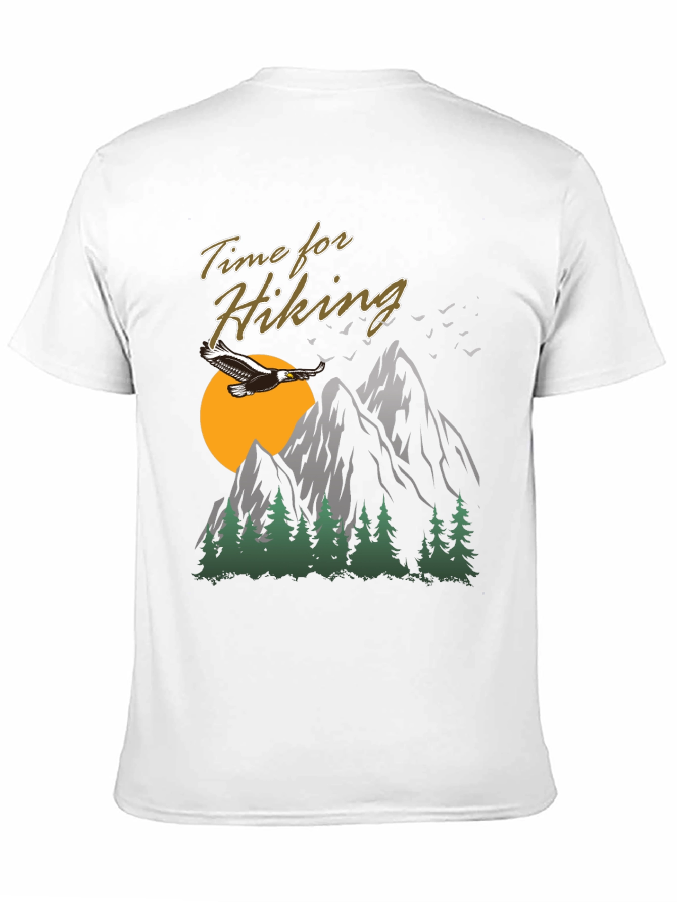 Black Time For Hiking Graphic Tee | Outdoor Adventure Shirt view 11
