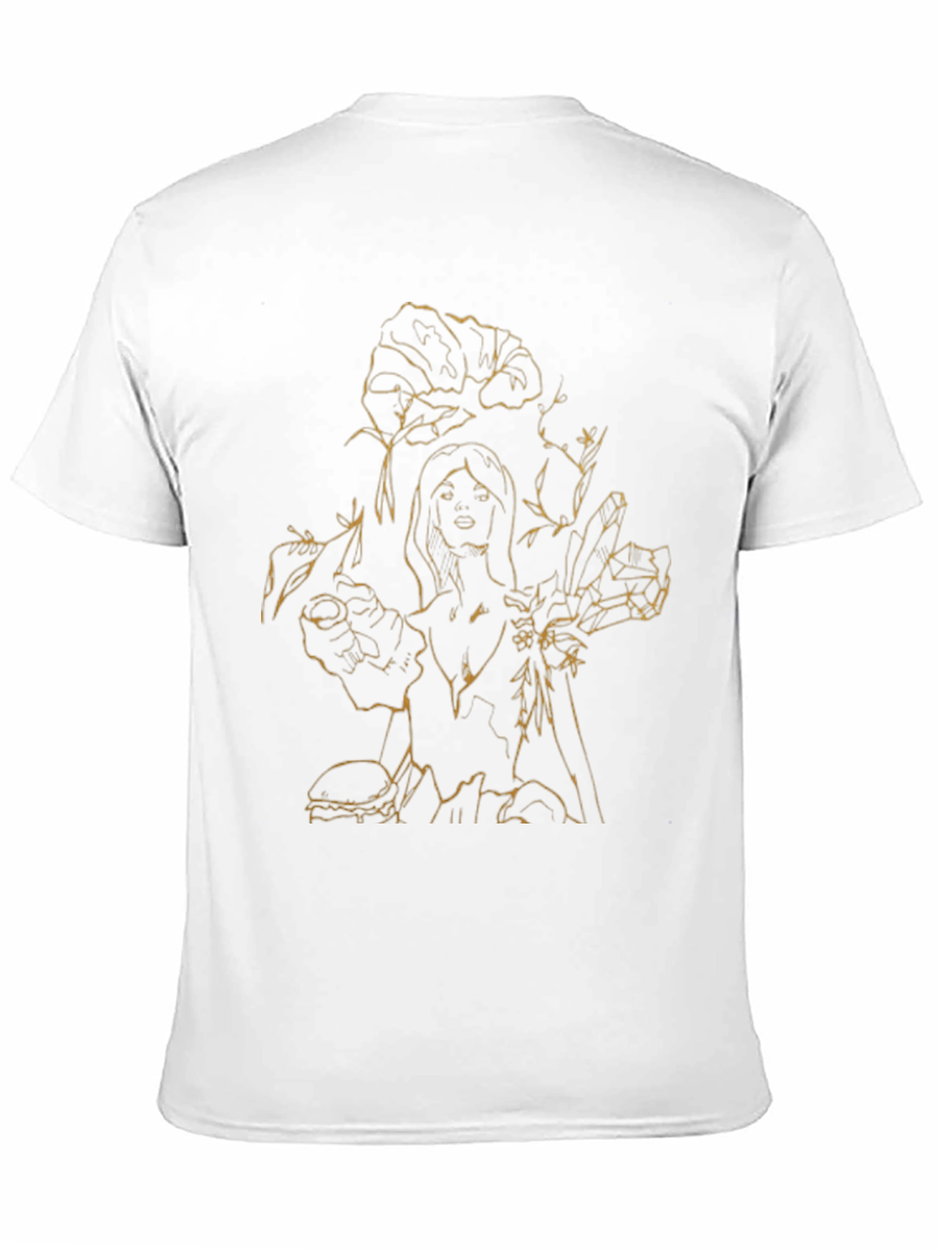 Black Floral & Woman Graphic Tee - Black view 11