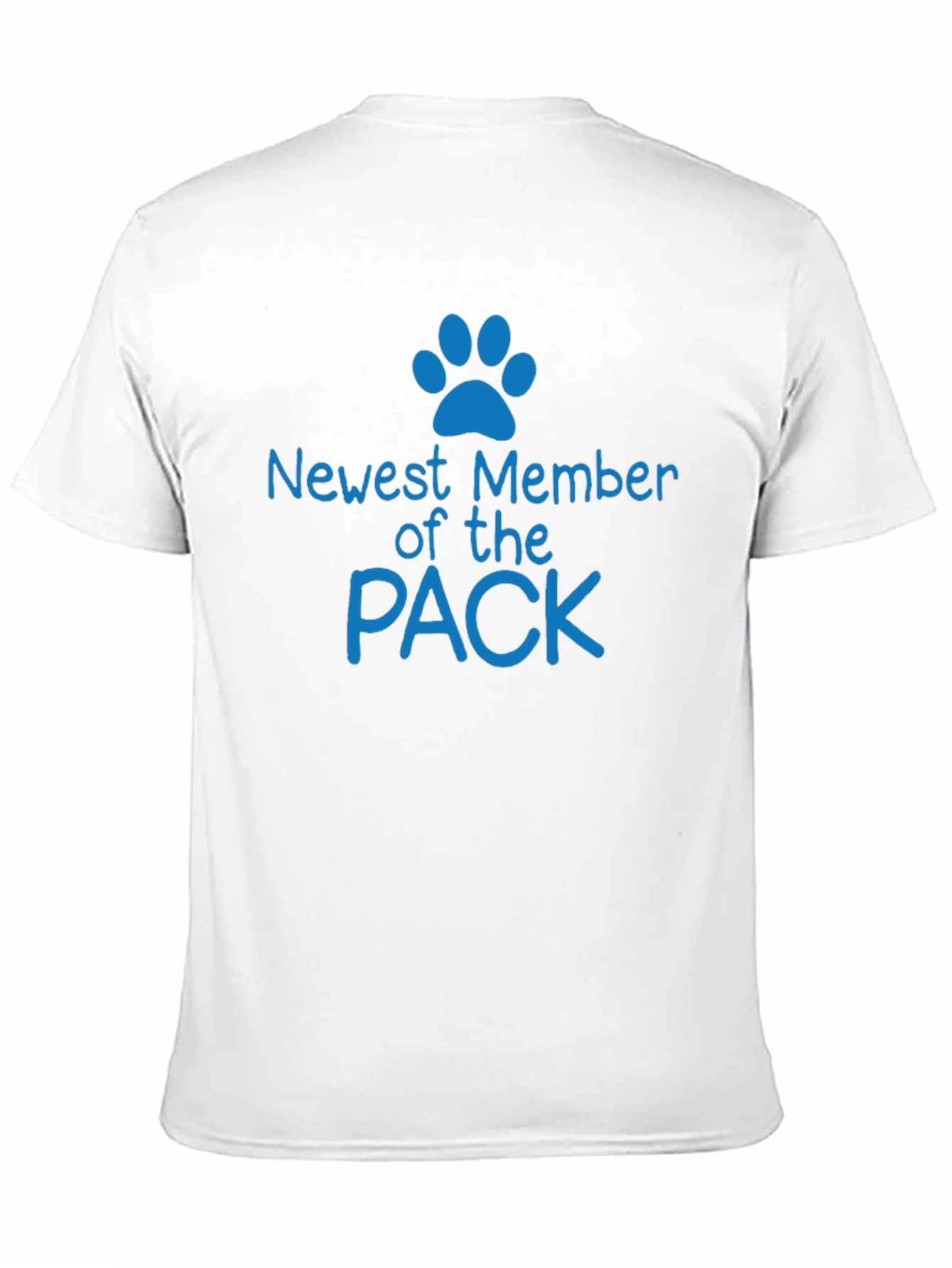 Black Newest Member of the Pack T-Shirt - Cute Dog Paw view 11
