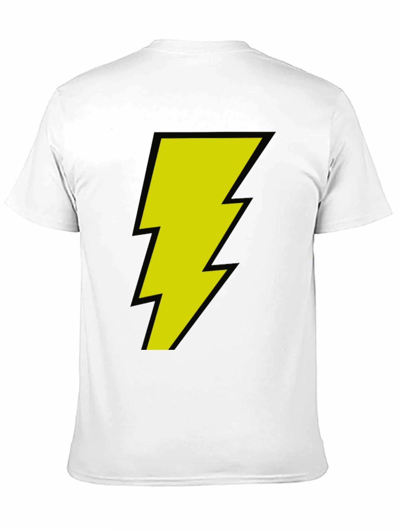 Black Black T-Shirt with Yellow Lightning Bolt Graphic view 11
