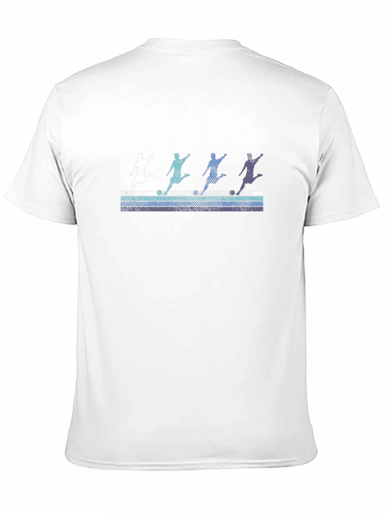 Black Retro Soccer Player Graphic Tee - Black Cotton Blend view 11