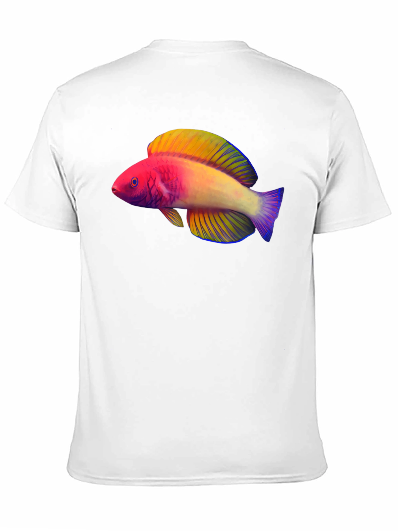 Black Colorful Fish Graphic T-Shirt view 11
