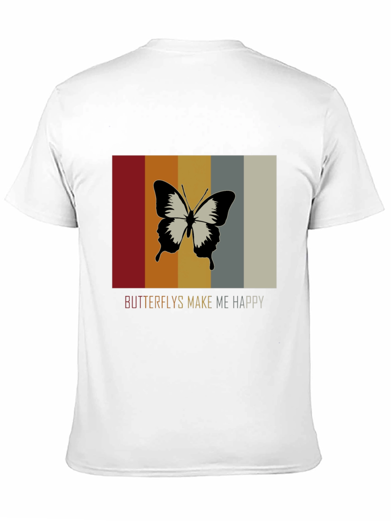 Black Butterflies Make Me Happy Graphic Tee view 11