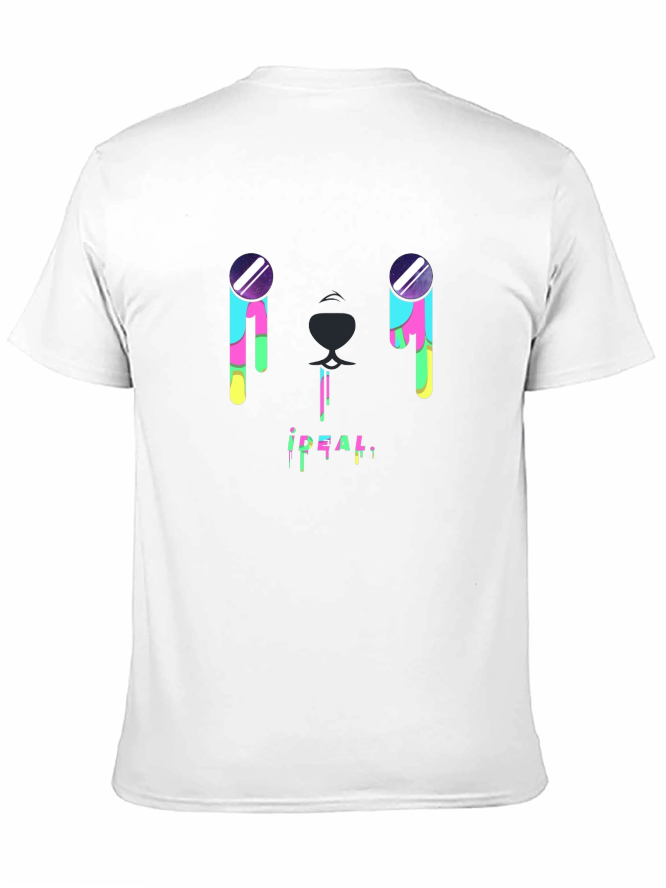 Black Men's Graphic T-Shirt - Abstract Drip Design view 11