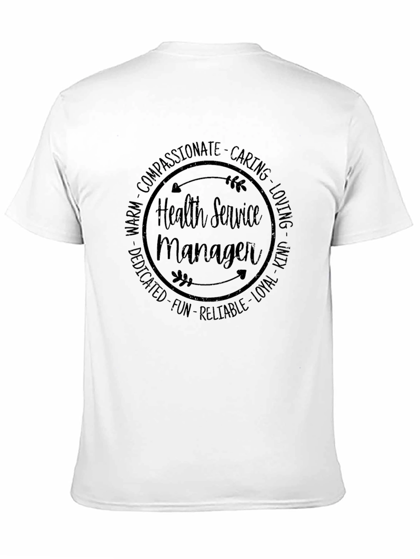 Black Health Service Manager Graphic Tee view 11
