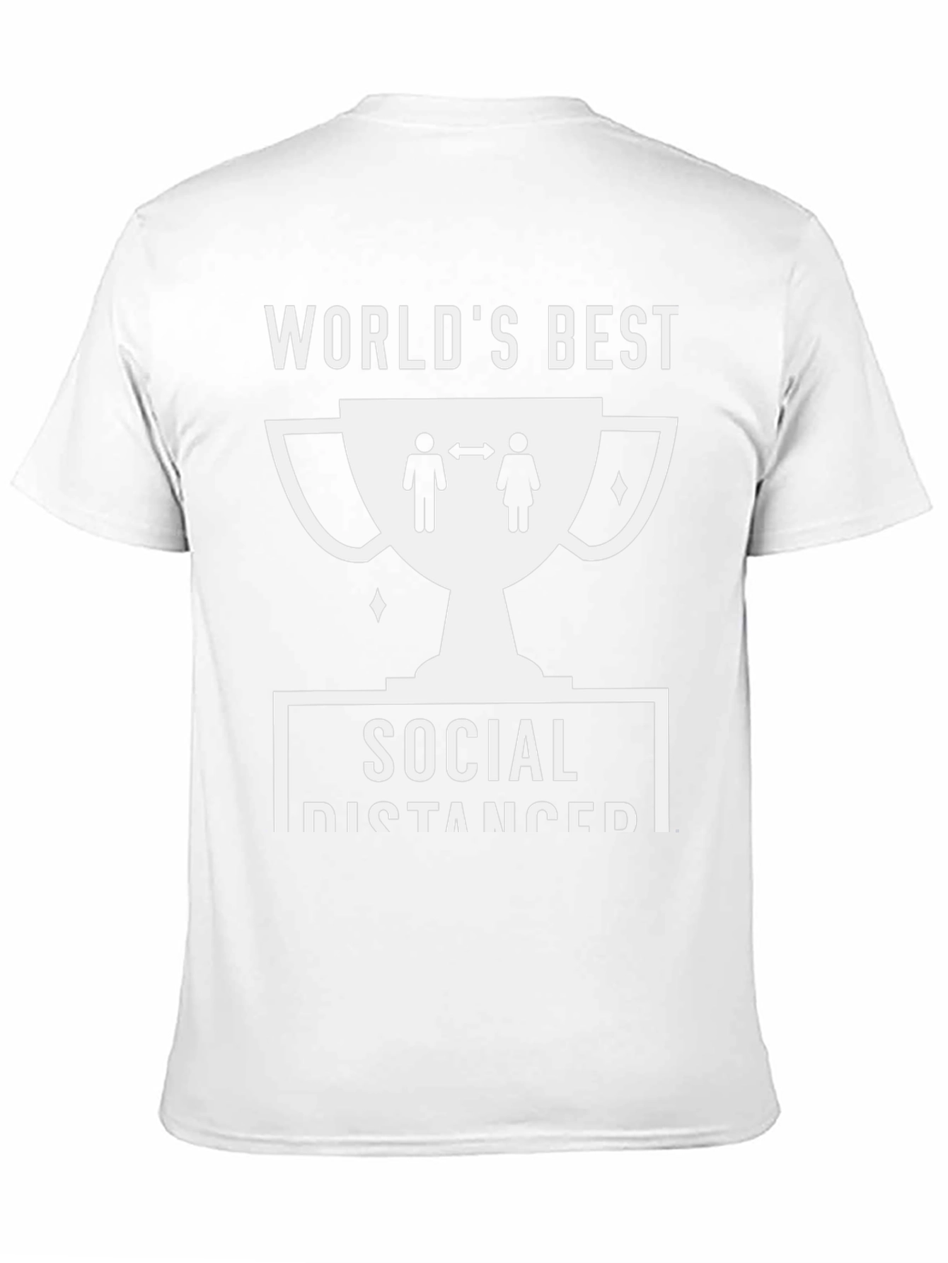 Black World's Best Social Distancer Trophy Graphic Tee view 11