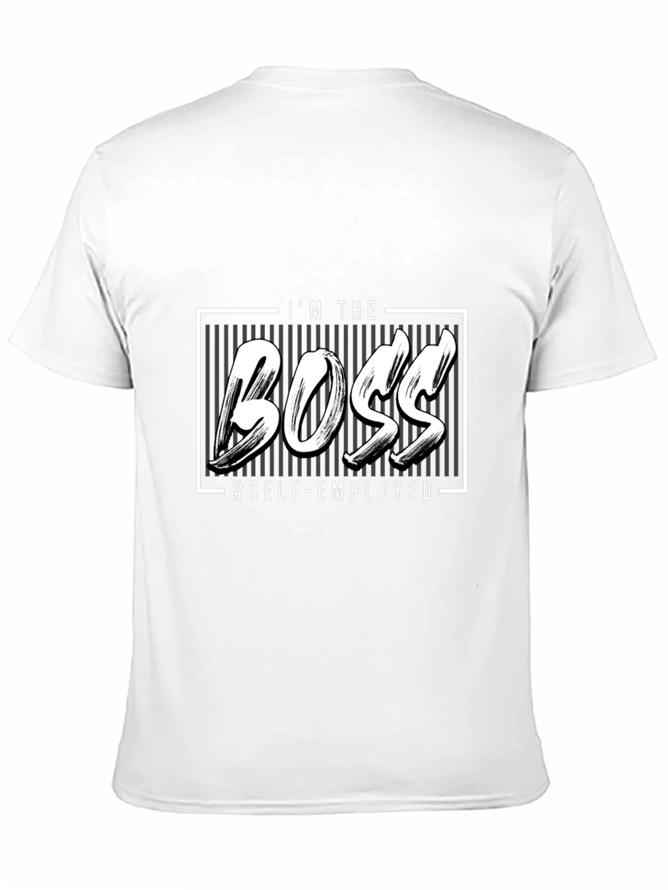 Black I'm The Boss Self-Employed Graphic T-Shirt view 11