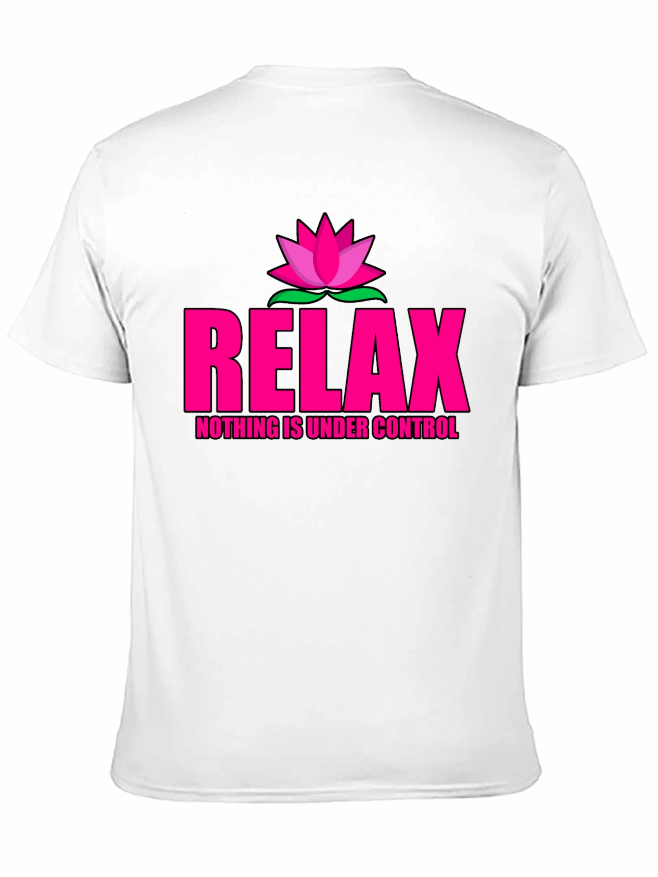Black Relax Lotus T-Shirt - Nothing Is Under Control view 11