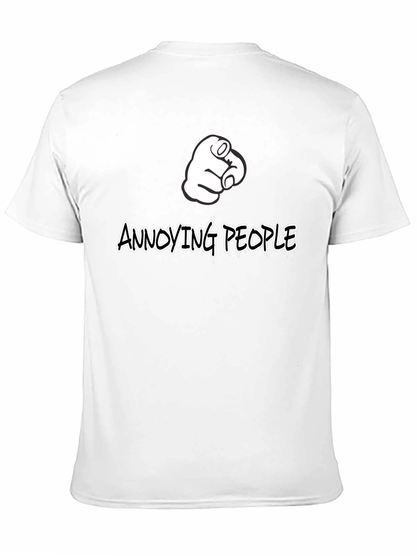 Black Annoying People Pointing Finger Graphic T-Shirt view 11