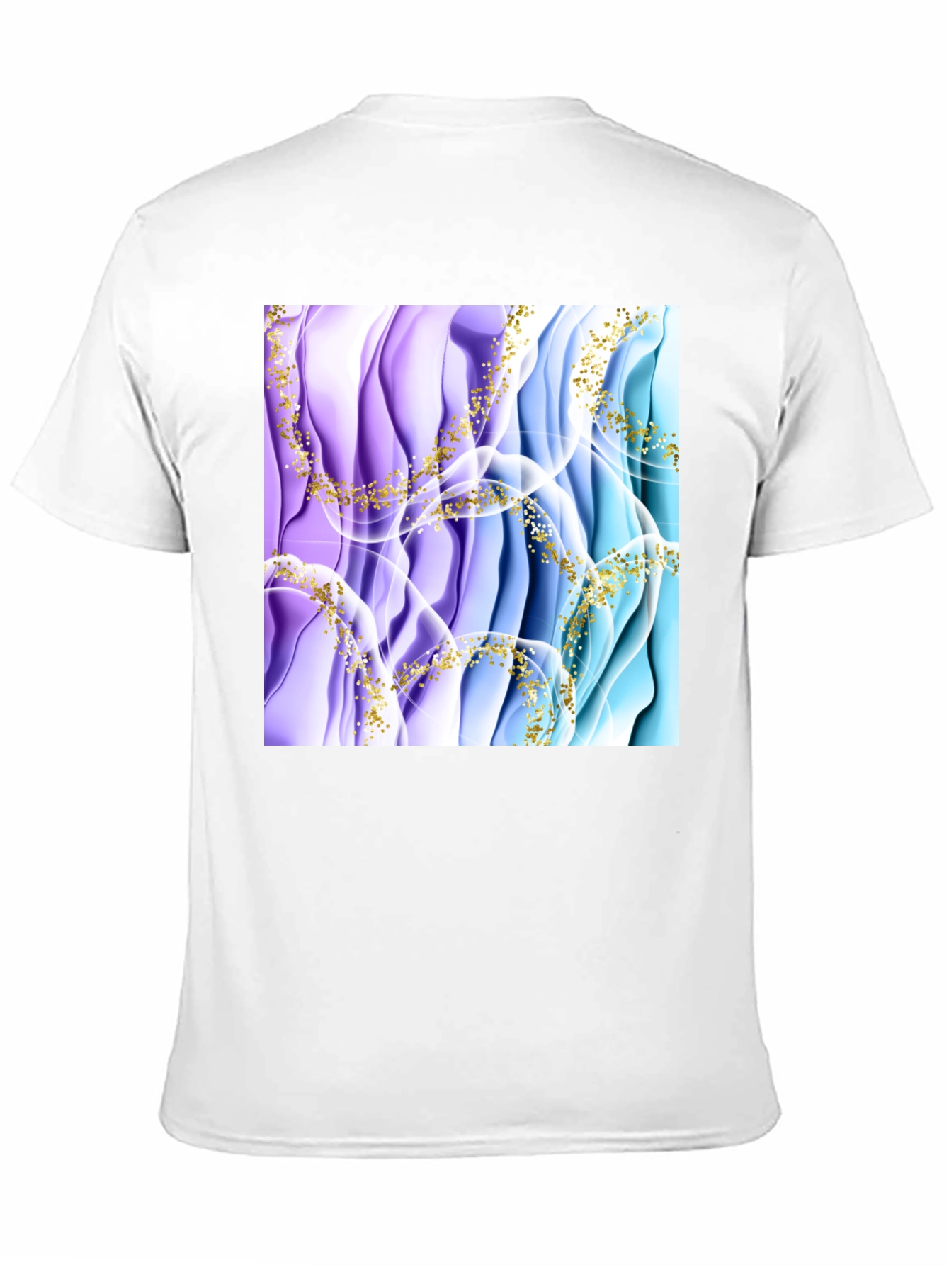 Black Abstract Art Men's Black T-Shirt view 11