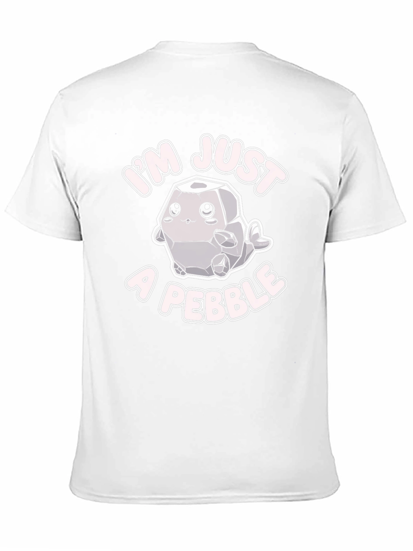 Black Cute "I'm Just a Pebble" Graphic Tee view 11