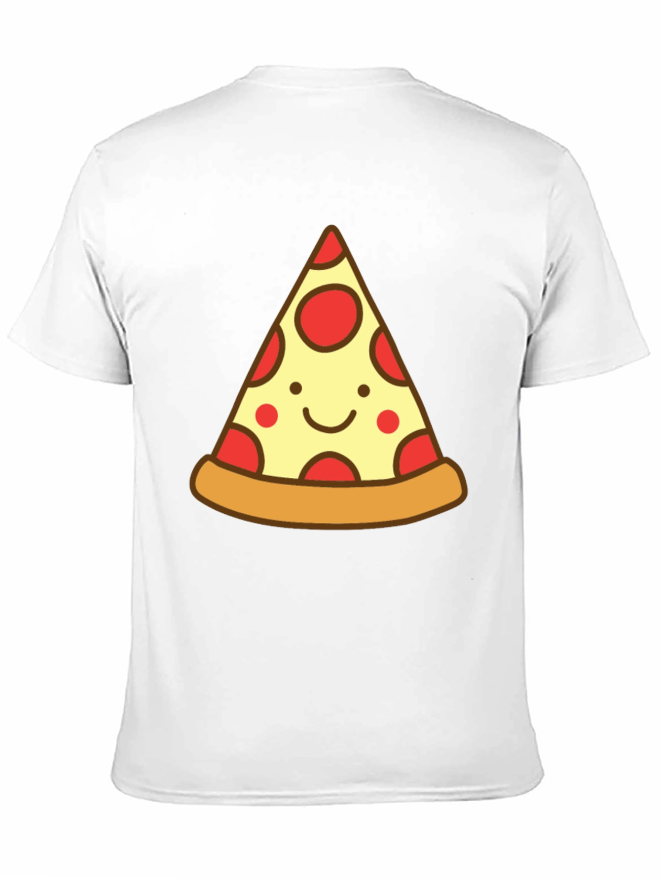 Black Cute Pizza Slice Graphic Tee - Unisex Black T-Shirt view 11