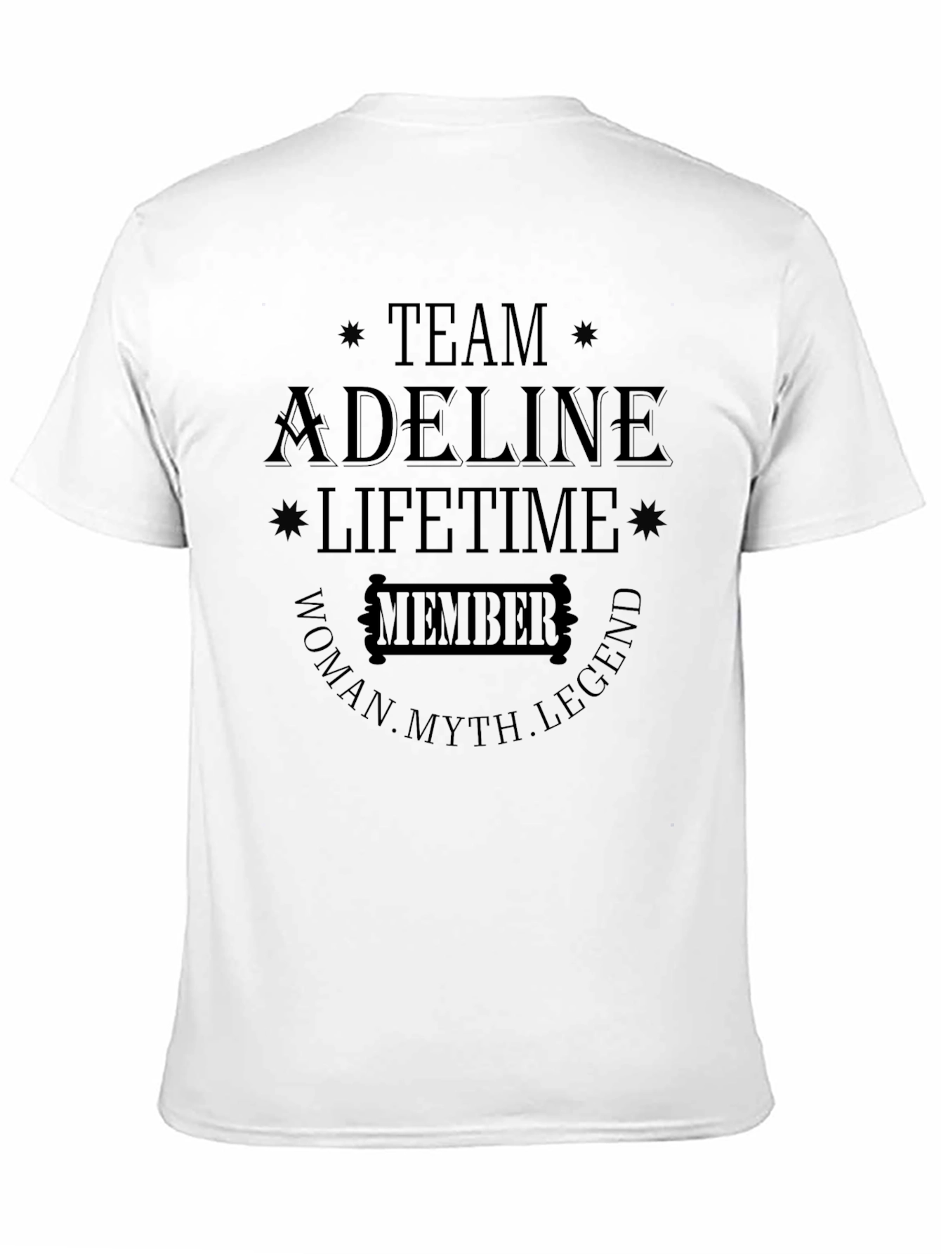Black Team Adeline Lifetime Member Graphic T-Shirt view 11