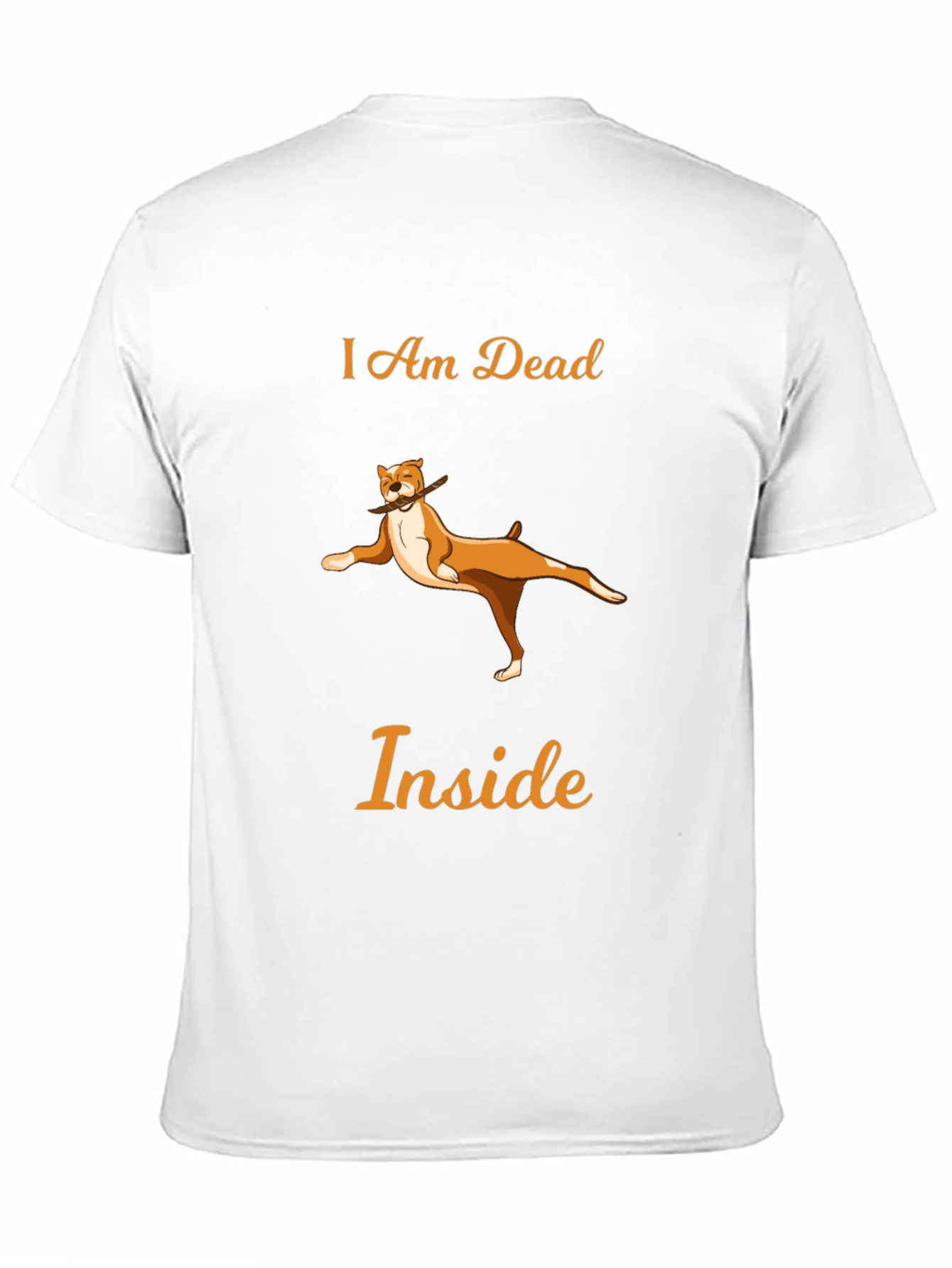 Black I Am Dead Inside Graphic Tee - Funny Dog Design view 11