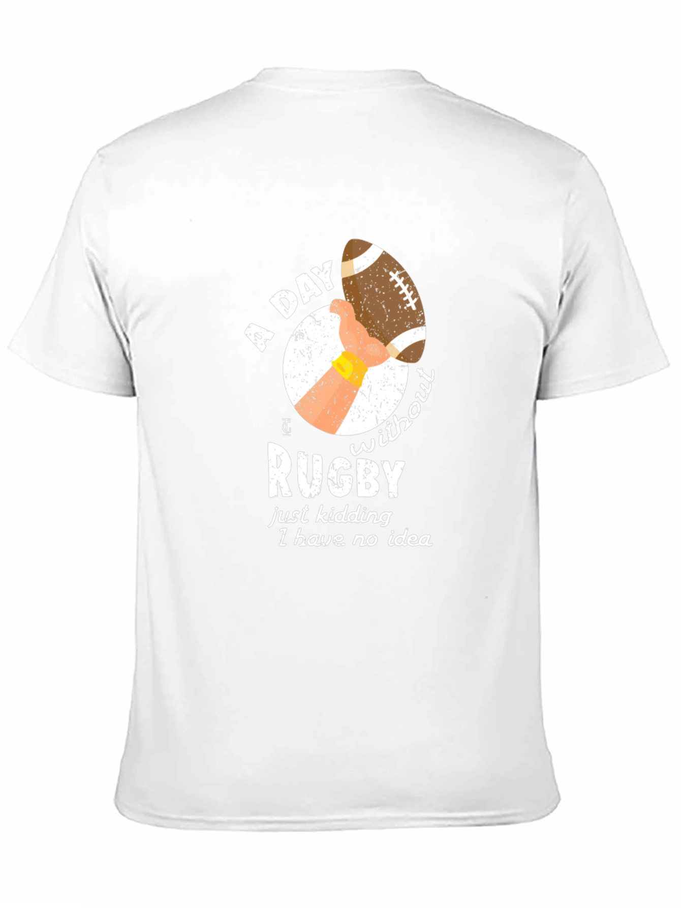 Black Funny Rugby Graphic T-Shirt - A Day Without Rugby Tee view 11