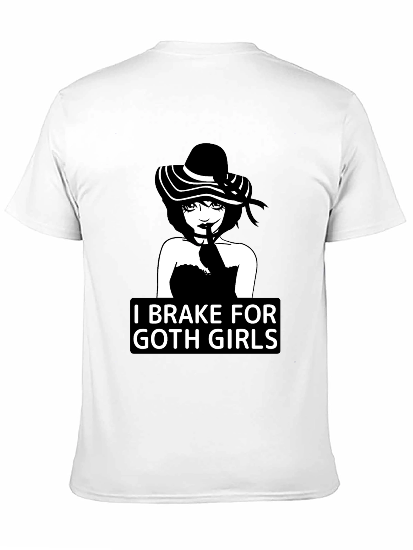 Black I Brake For Goth Girls T-Shirt - Black view 11