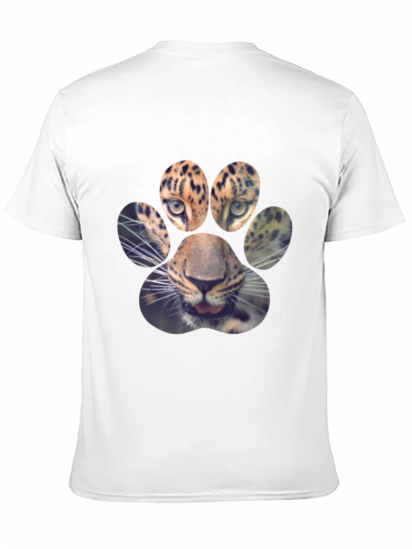 Black Leopard Paw Print Graphic Tee view 11