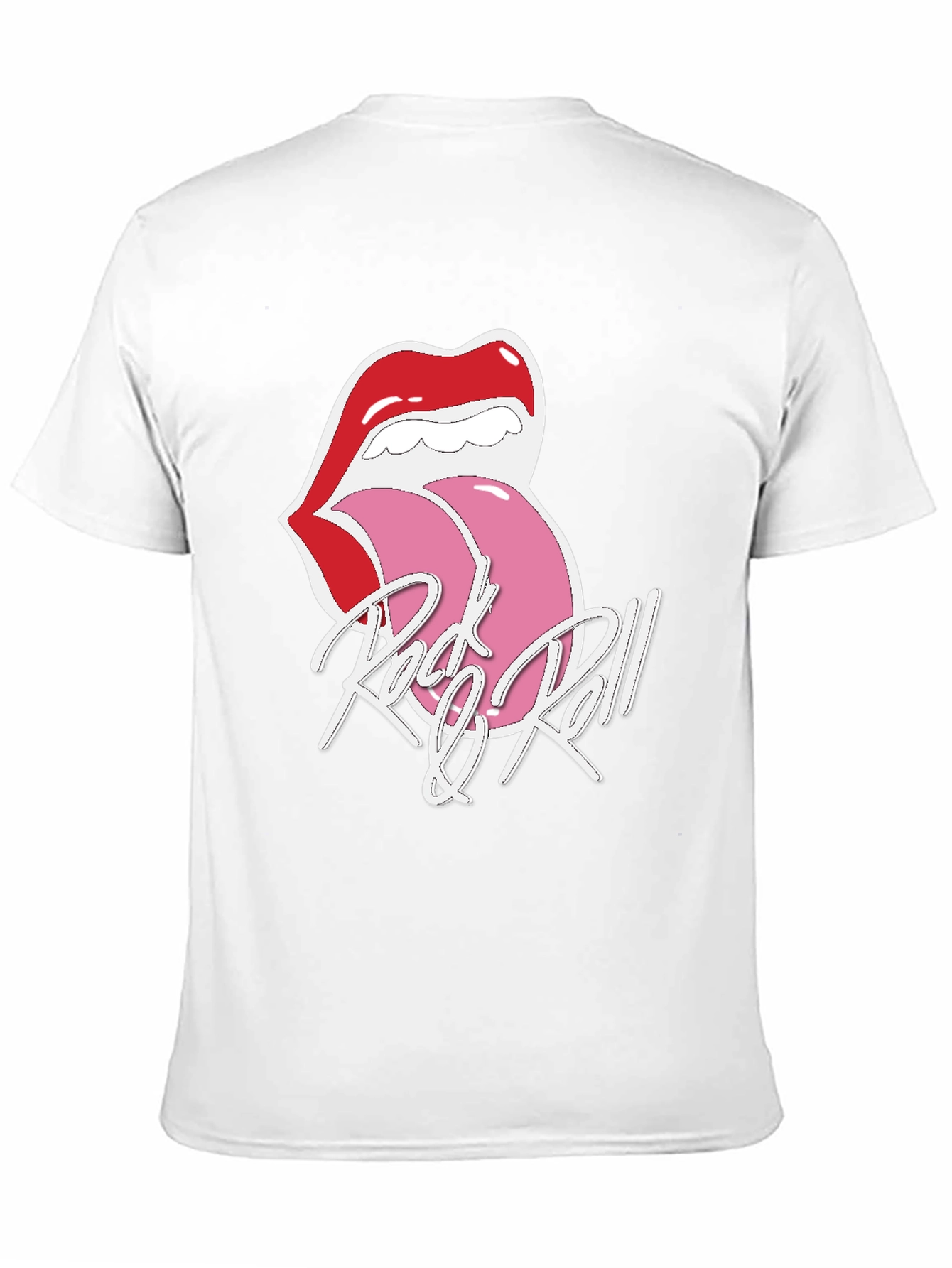 Black Rock & Roll Lips Graphic T-Shirt view 11