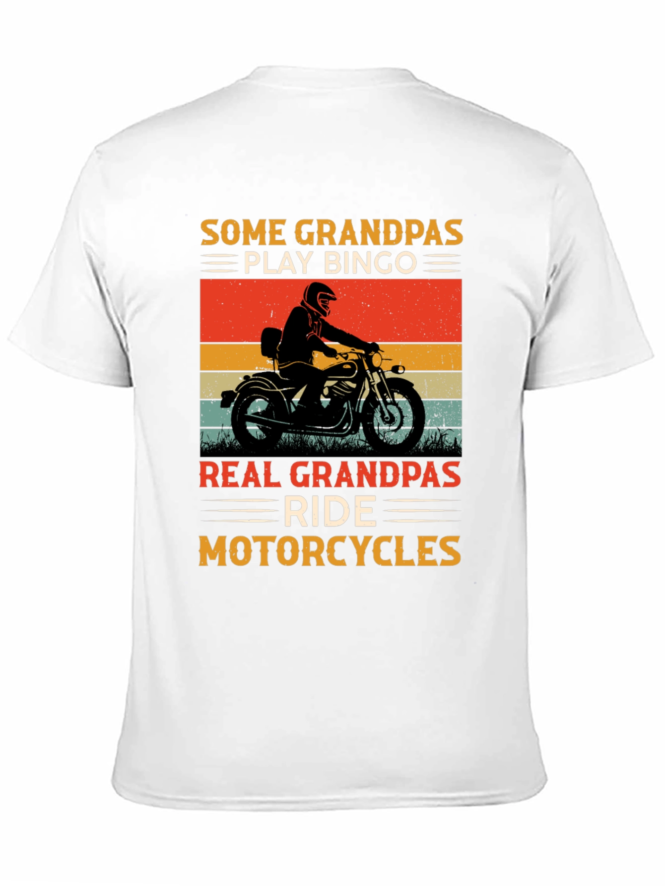 Black Grandpa Motorcycle T-Shirt view 11