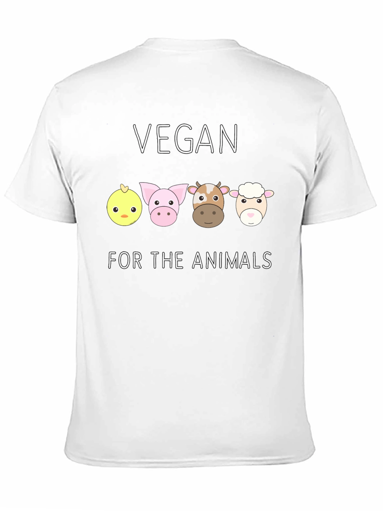 Black Vegan For The Animals T-Shirt view 11