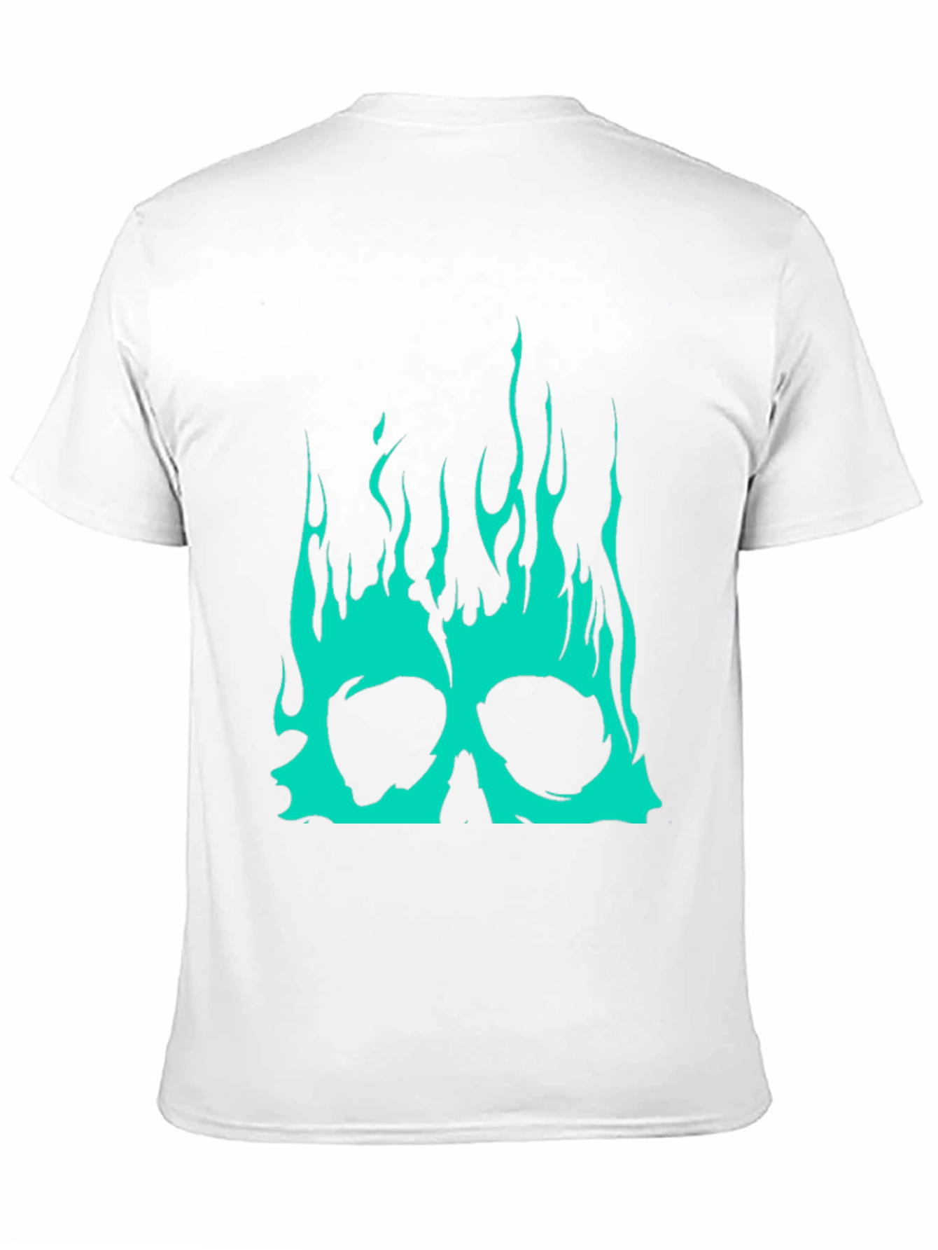 Black Skull Flames Graphic Tee - Black view 11