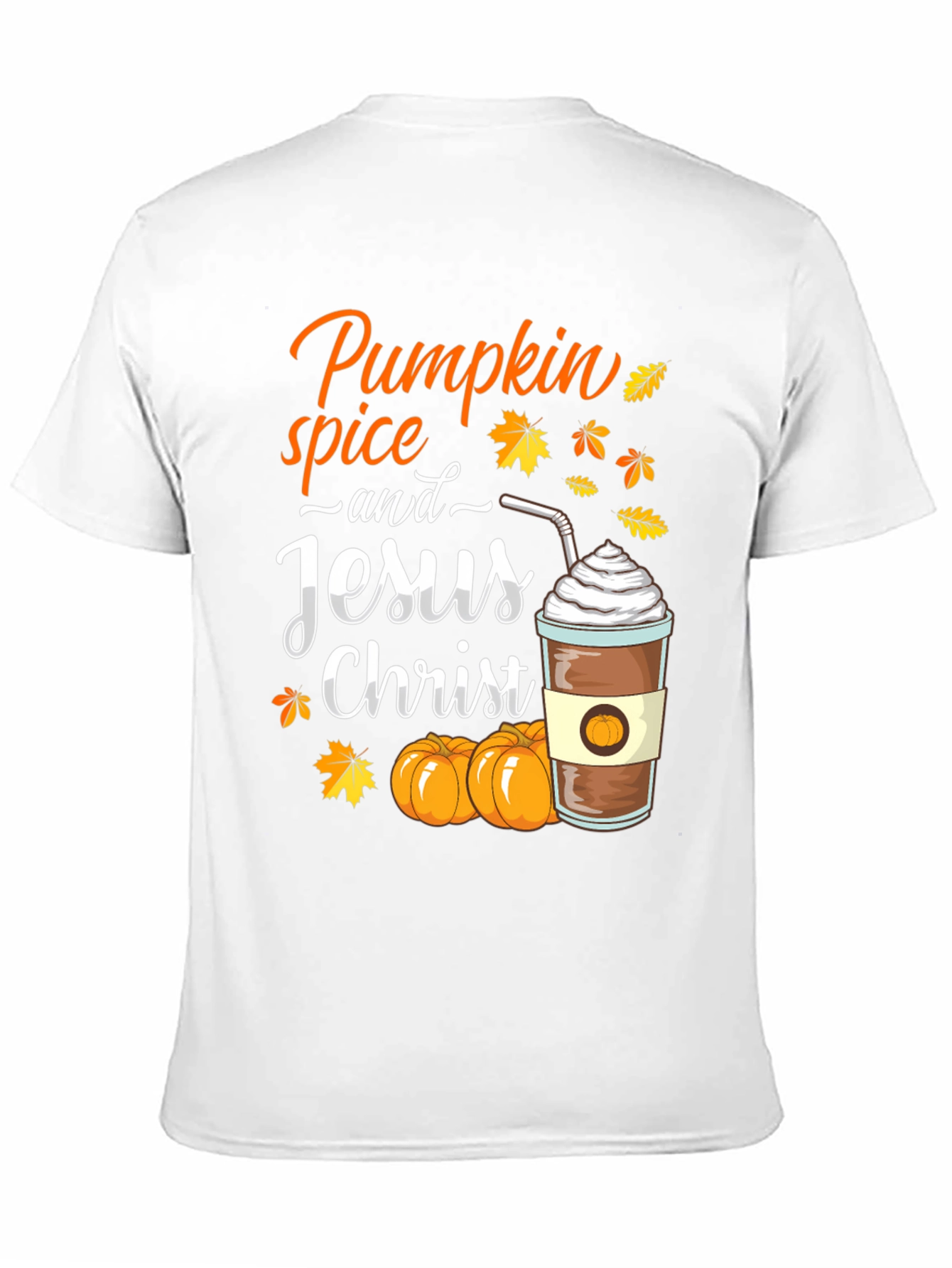 Black Pumpkin Spice and Jesus Christ T-Shirt view 11