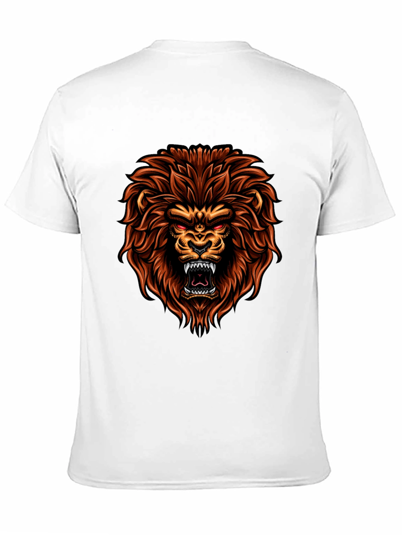 Black Lion Graphic Print Crew Neck T-Shirt view 11