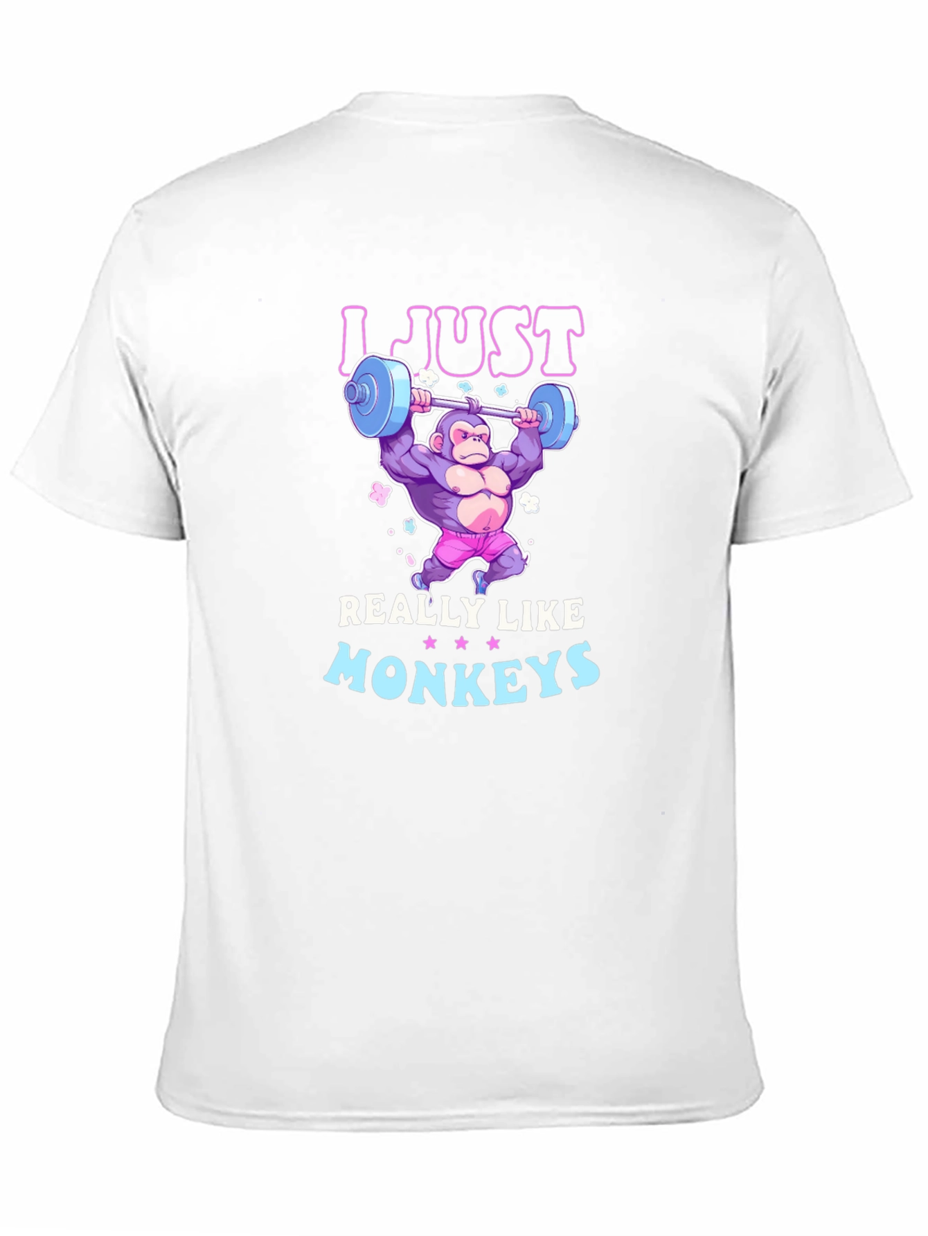 Black Funny Monkey Gym Workout T-Shirt view 11