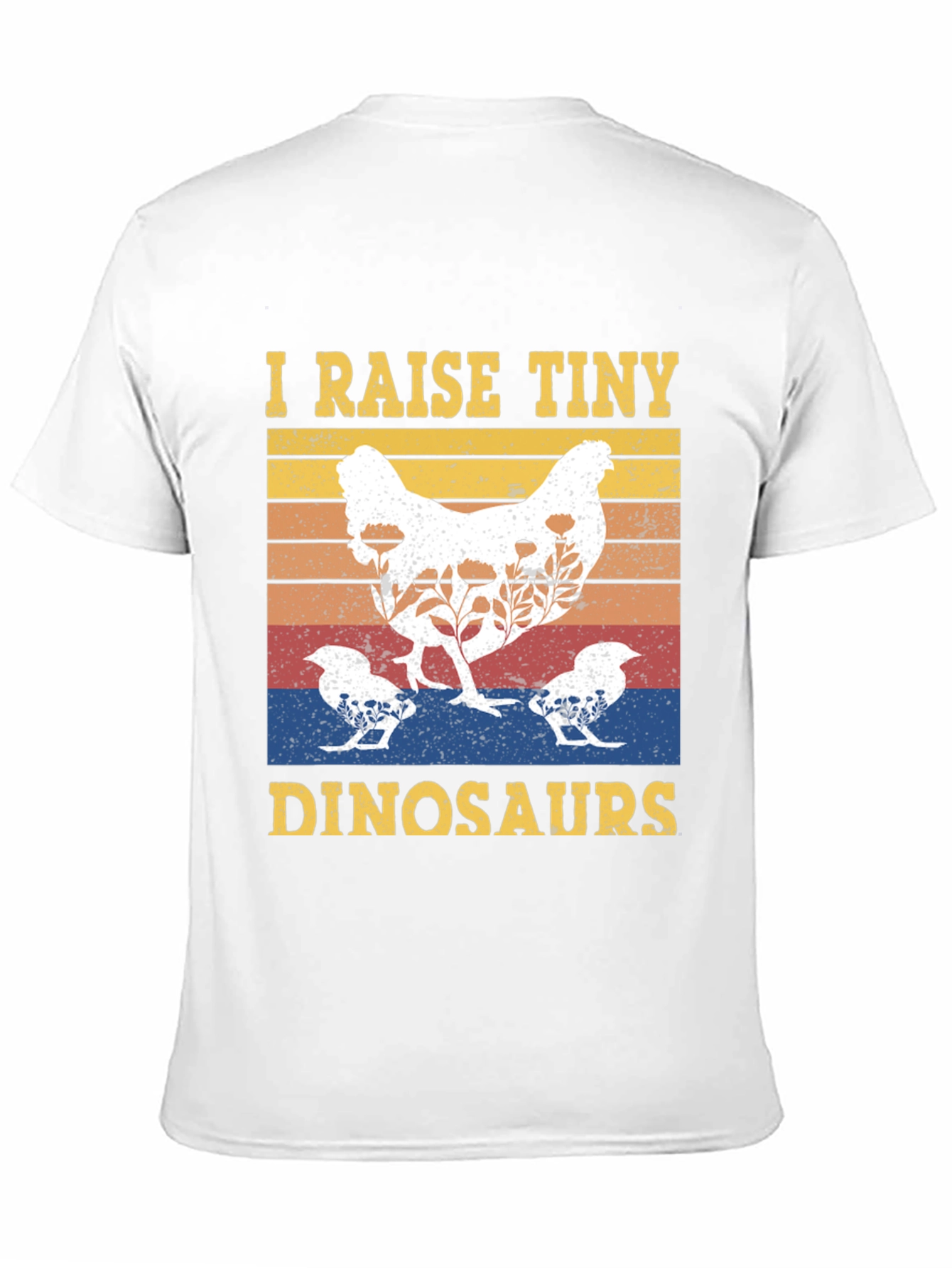 Black I Raise Tiny Dinosaurs Chicken T-Shirt view 11