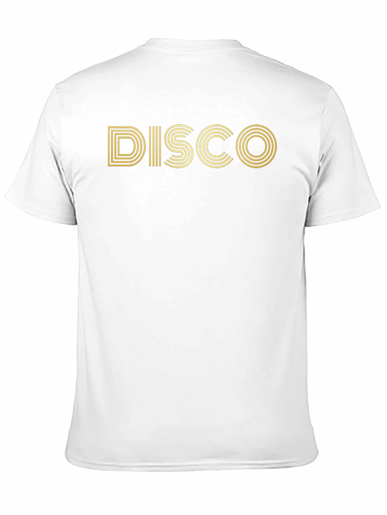 Black Retro Disco T-Shirt - Gold Lettering view 11